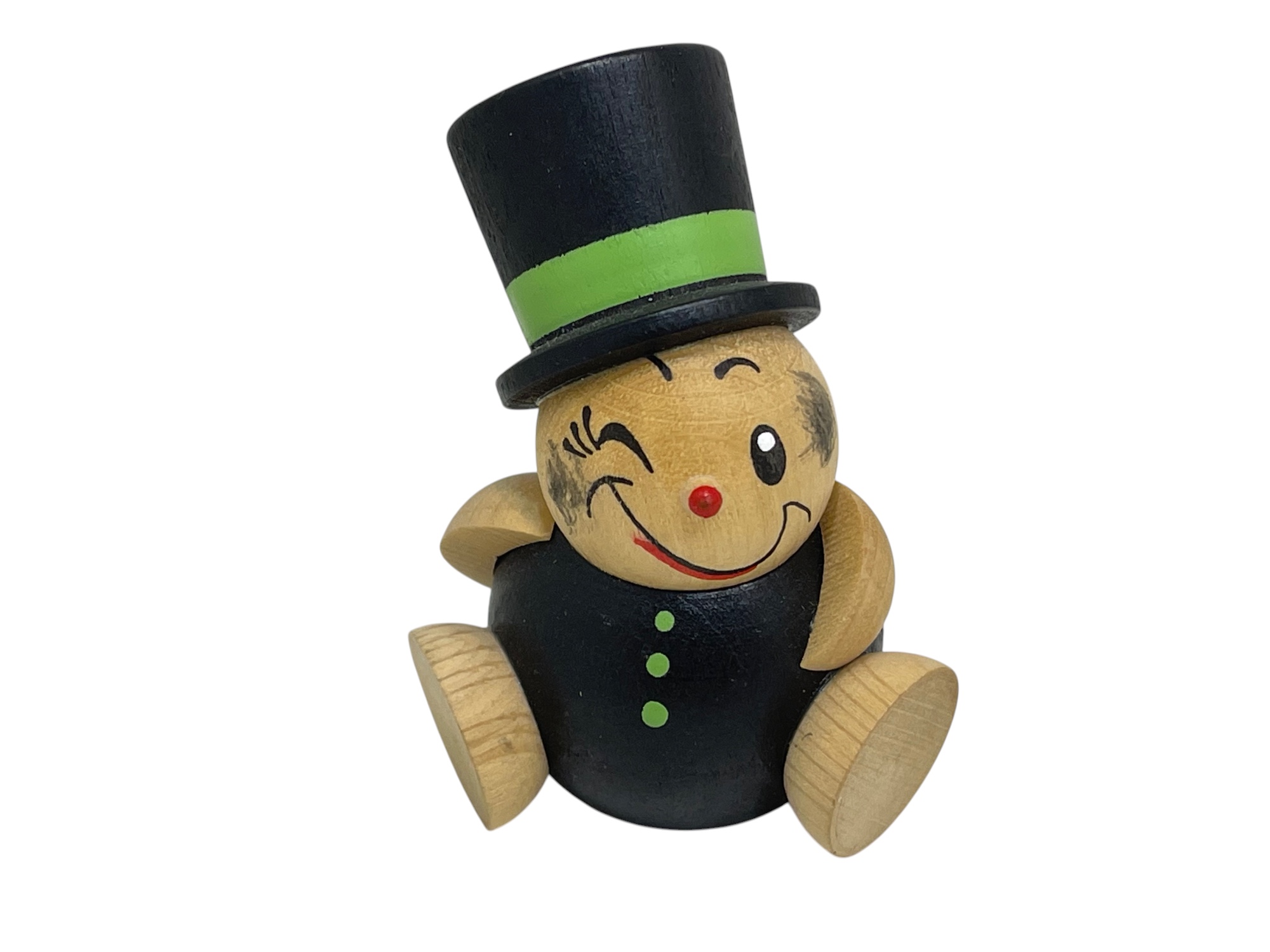 Erzgebirge Figur Kugel Schornsteinfeger 5 cm. Top Zustand 