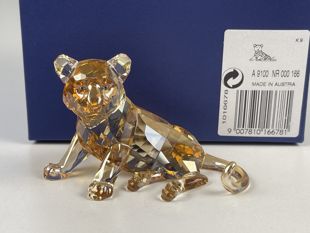Swarovski Figur 1016678 Kristall ScS junger Tiger 2010. Mit Ovp & Zertifikat. 