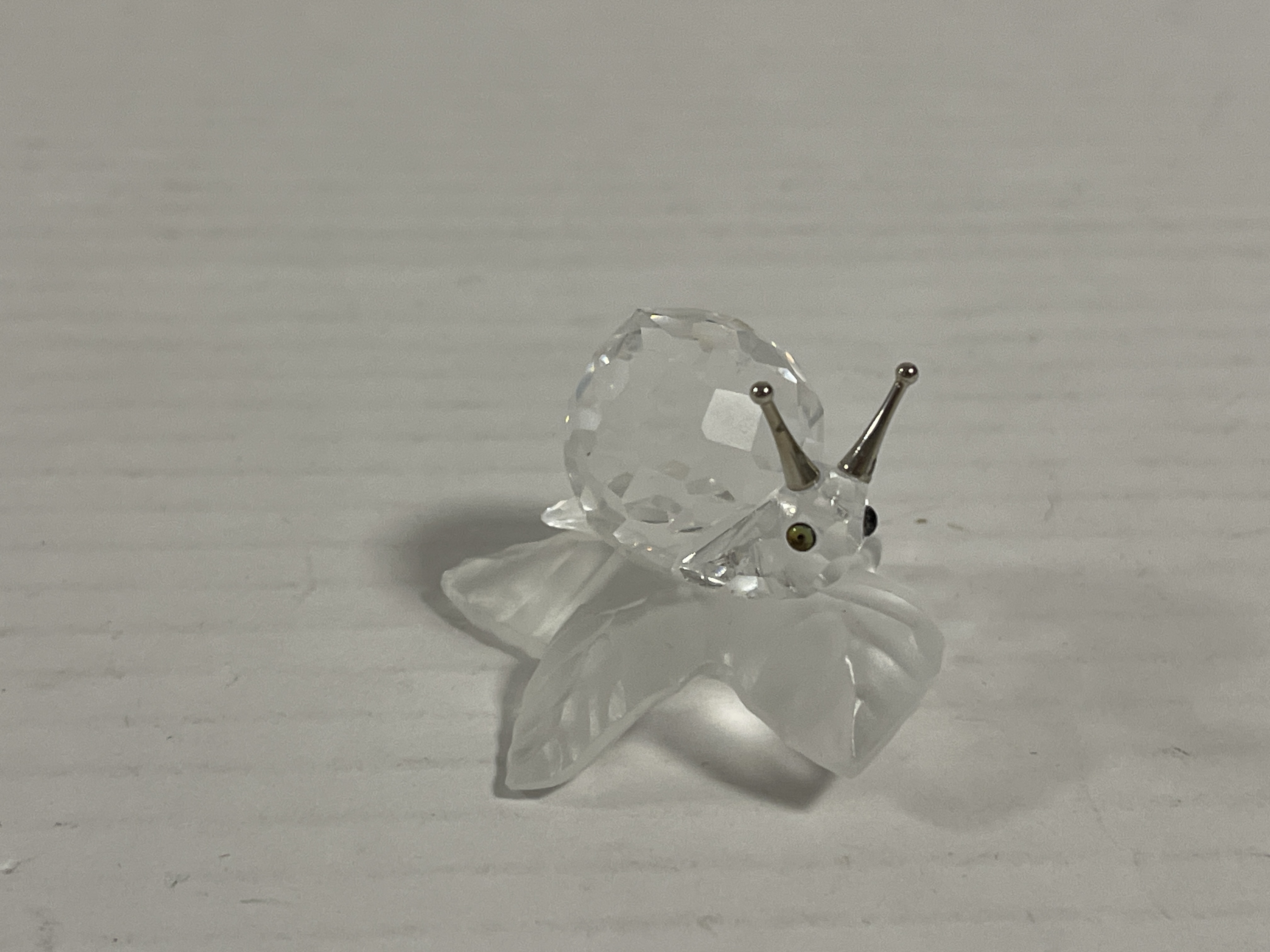 Swarovski Figur 196501 Schnecke auf Blatt. 5 cm. Top Zustand. 