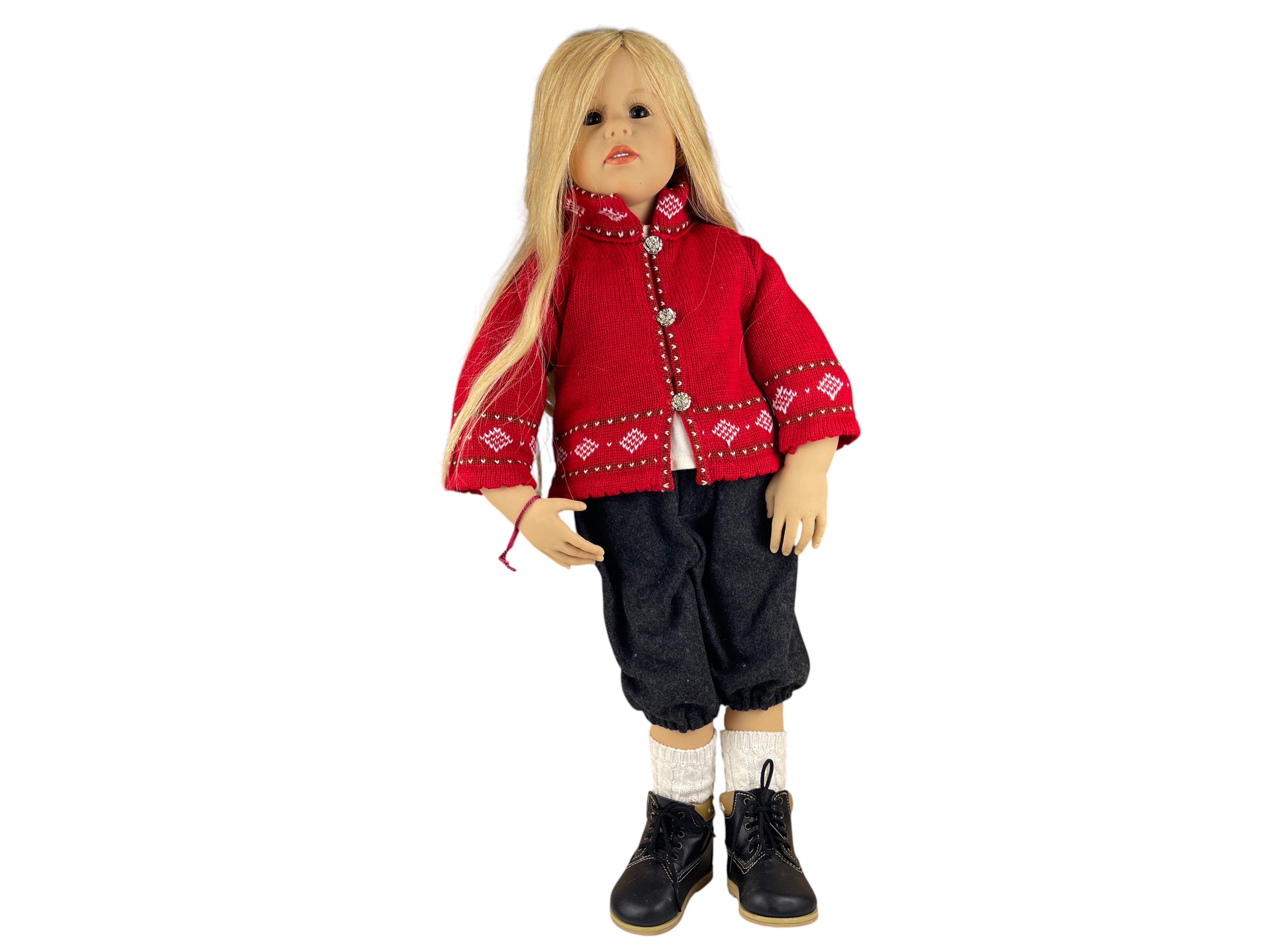 Künstlerpuppe Sissel Skille Künstlerpuppe Vinyl Puppe 68 cm. Top Zustand   