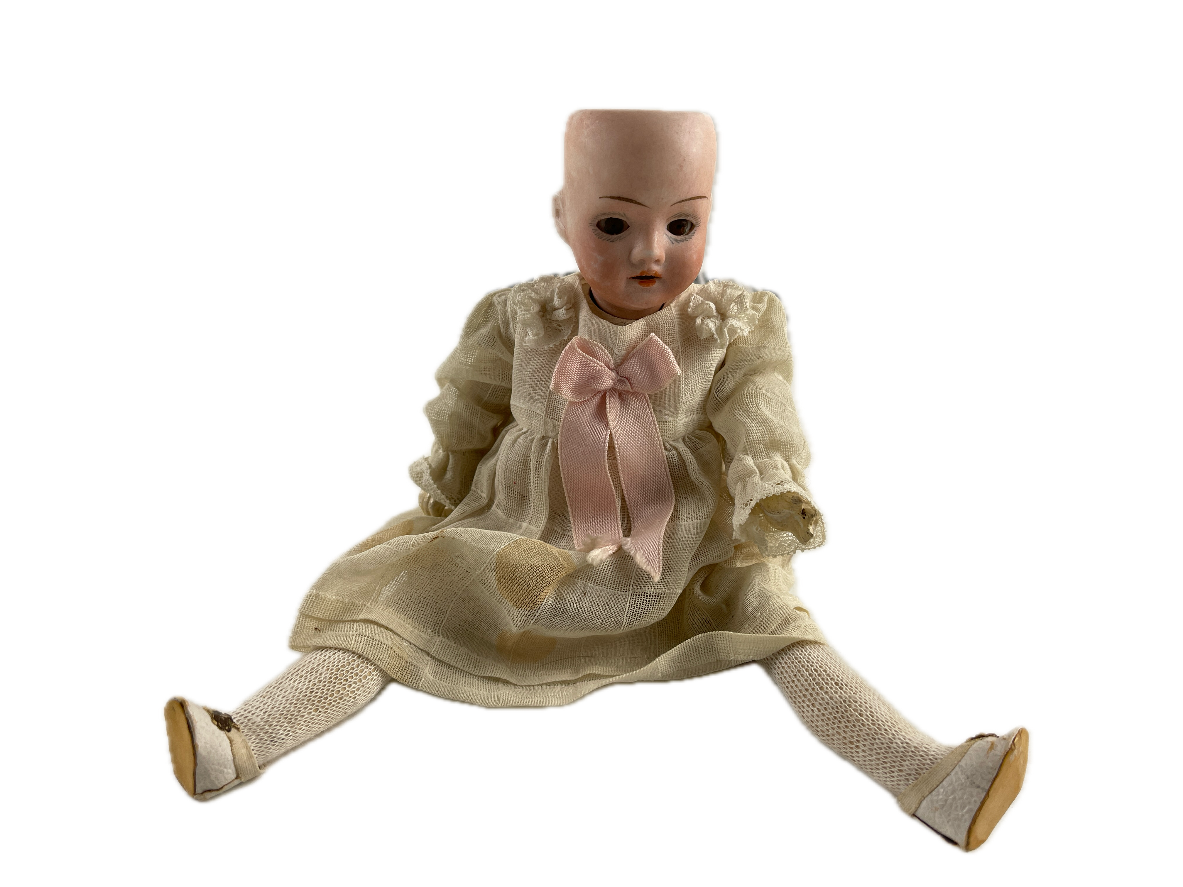 Künstlerpuppe alte Porzellankopf Sammler Puppe 25 cm Zustand siehe Fotos    