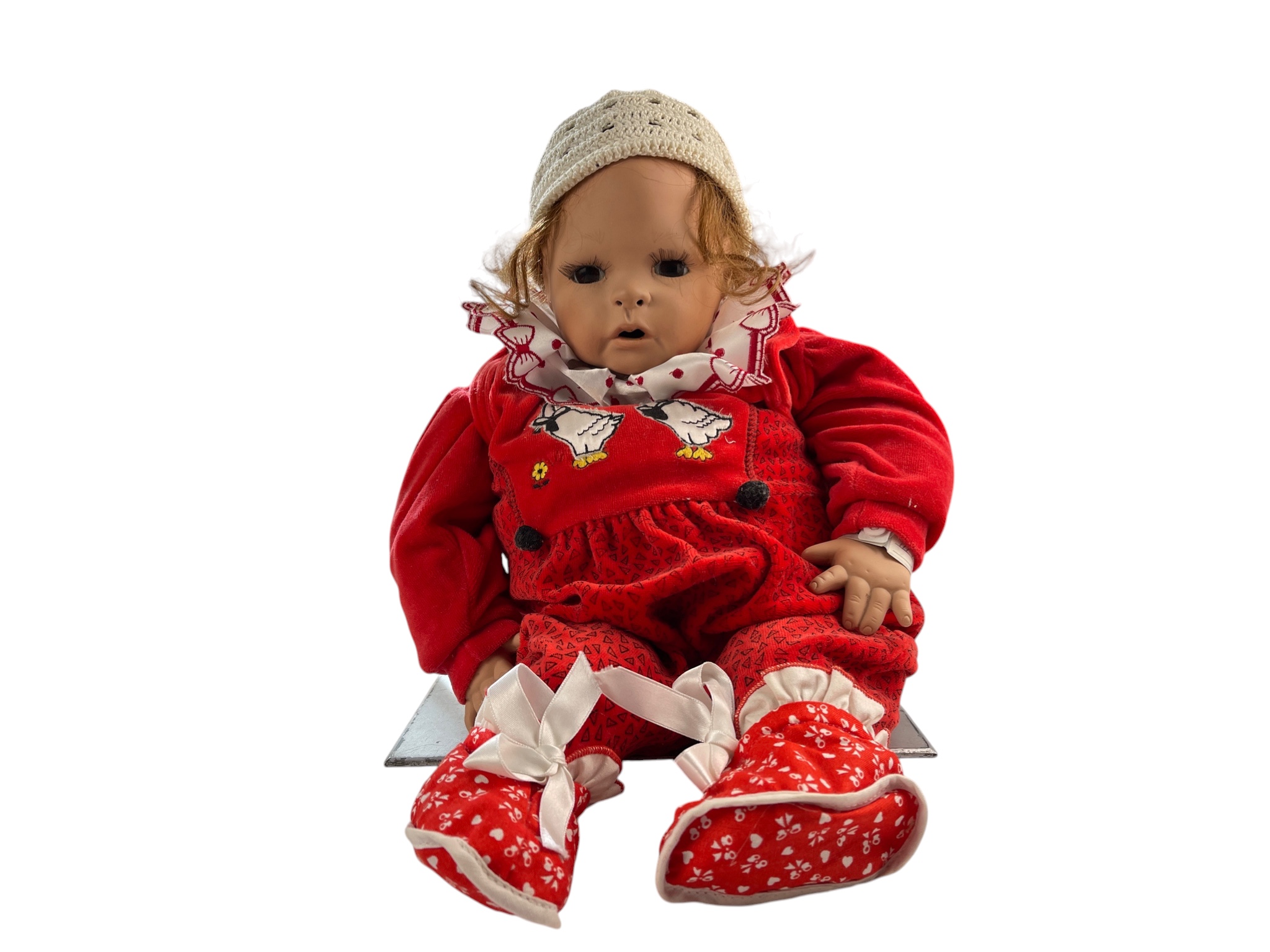 Künstlerpuppe Porzellan Puppe 48 cm. Top Zustand   