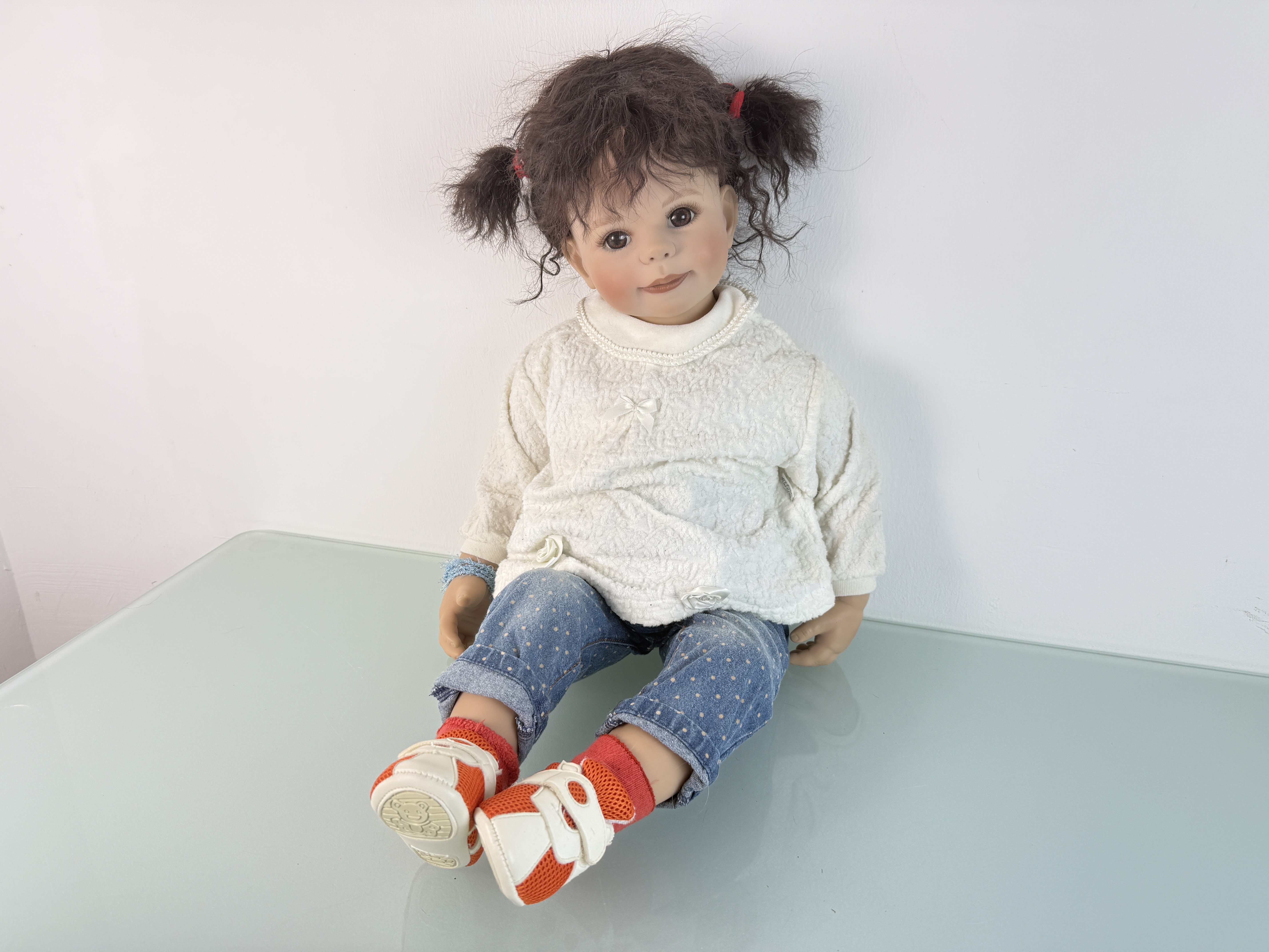 Künstlerpuppe Monika Peter Leicht Puppe Vinyl Puppe 78 cm. Top Zustand 
