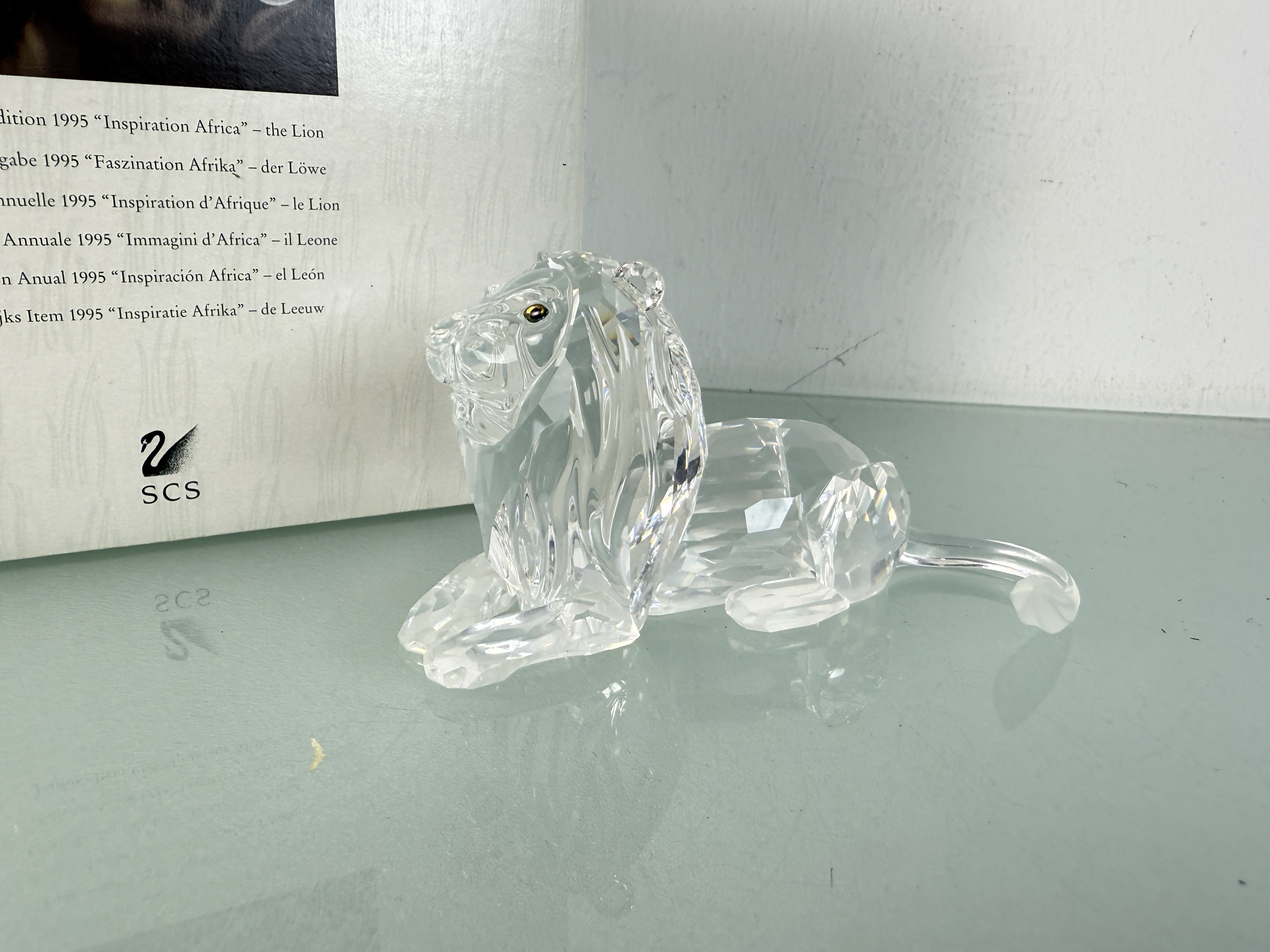Swarovski Figur 185410 Jahresfigur Löwe 13 cm. Mit Ovp & Zertifikat. Top Zustand 
