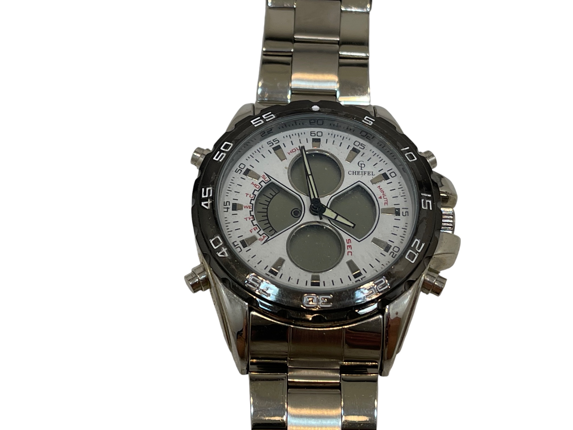 CHEIFEL Paris Herren Armbanduhr Digital - Top Zustand  