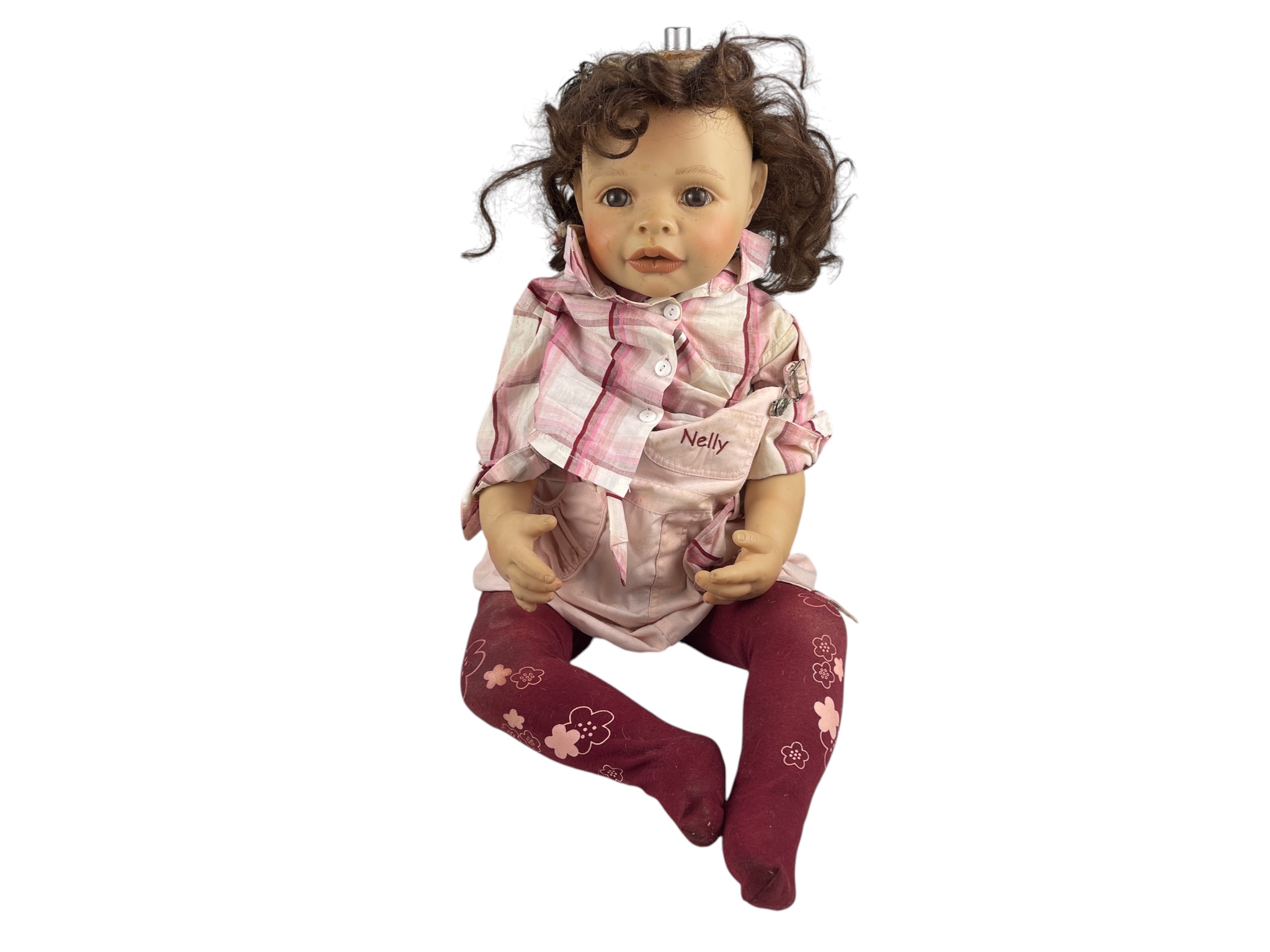 Künstlerpuppe Puppe Monika Peter Leicht Vinyl Puppe 74 cm - Zustand siehe Fotos