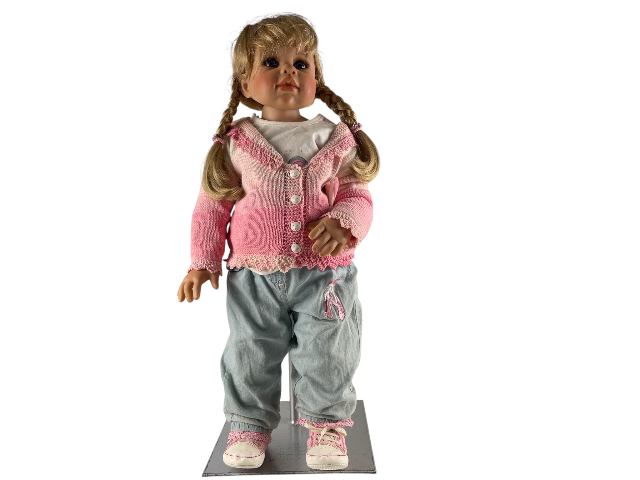 Monika Levenig Künstlerpuppe Vinyl Puppe 64 cm. Zustand siehe Fotos  