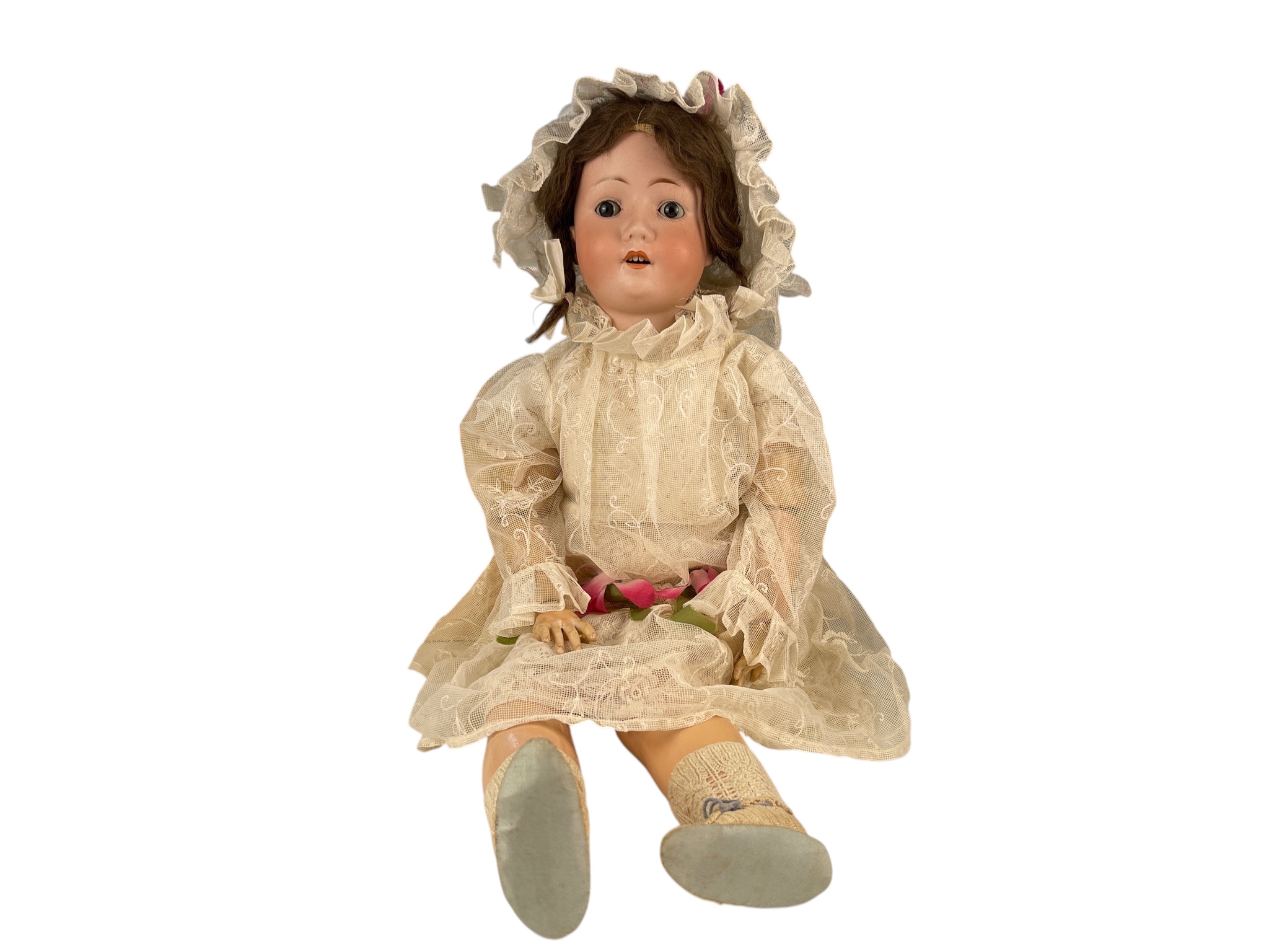 Alte Welsch Puppe Porzellan Puppe 66 cm. Zustand Siehe Fotos.  