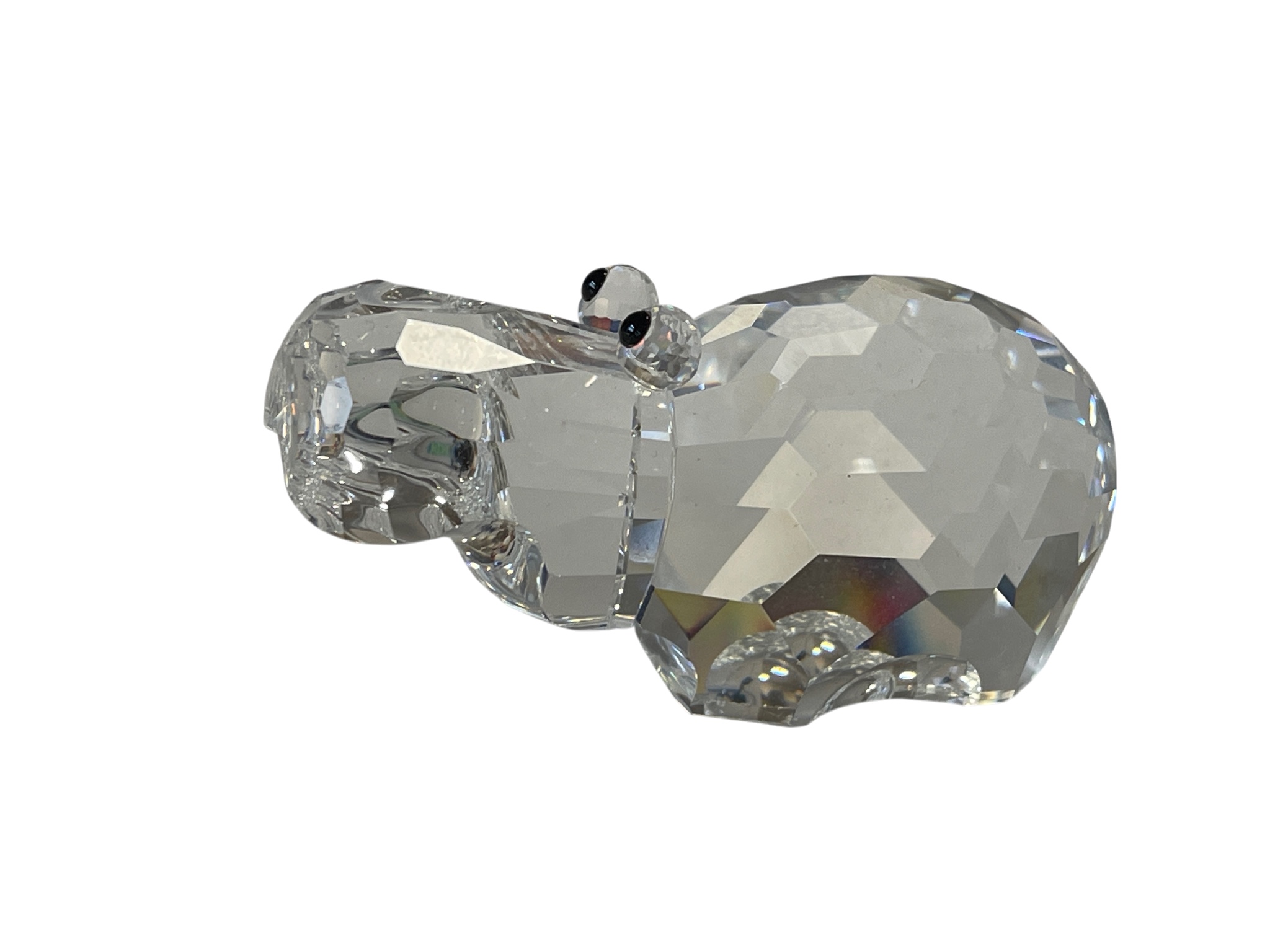 Swarovski Figur Kristall 015187 Großes Nilpferd 7 cm. Top Zustand