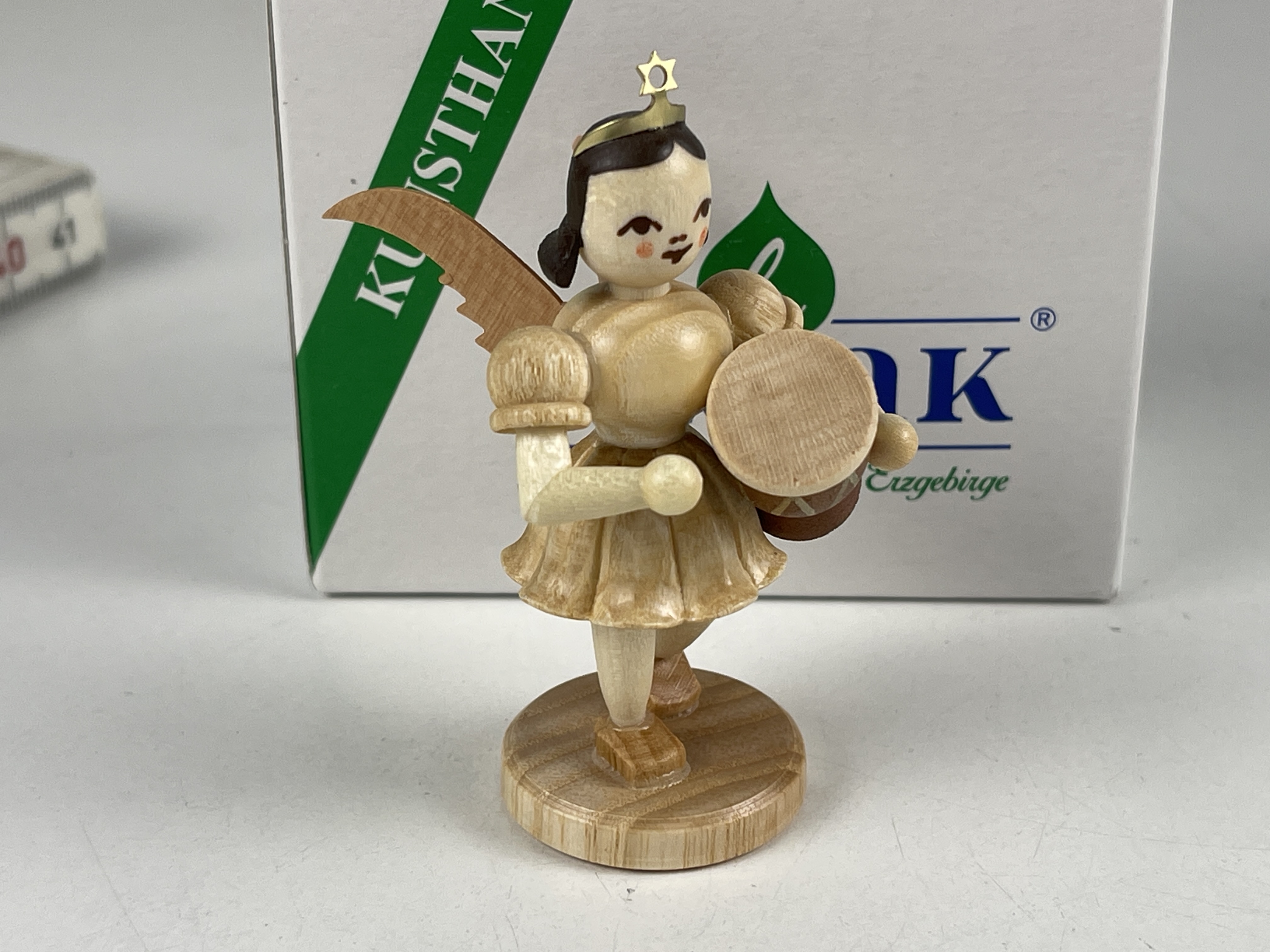 Erzgebirge Blank Figur Engel 6,8 cm. Top Zustand OVP   