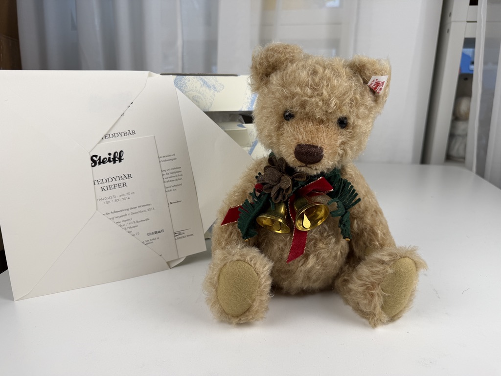 Steiff Tier 034275 Kiefer Teddy 30 cm Ovp Zertifikat Top Zustand 