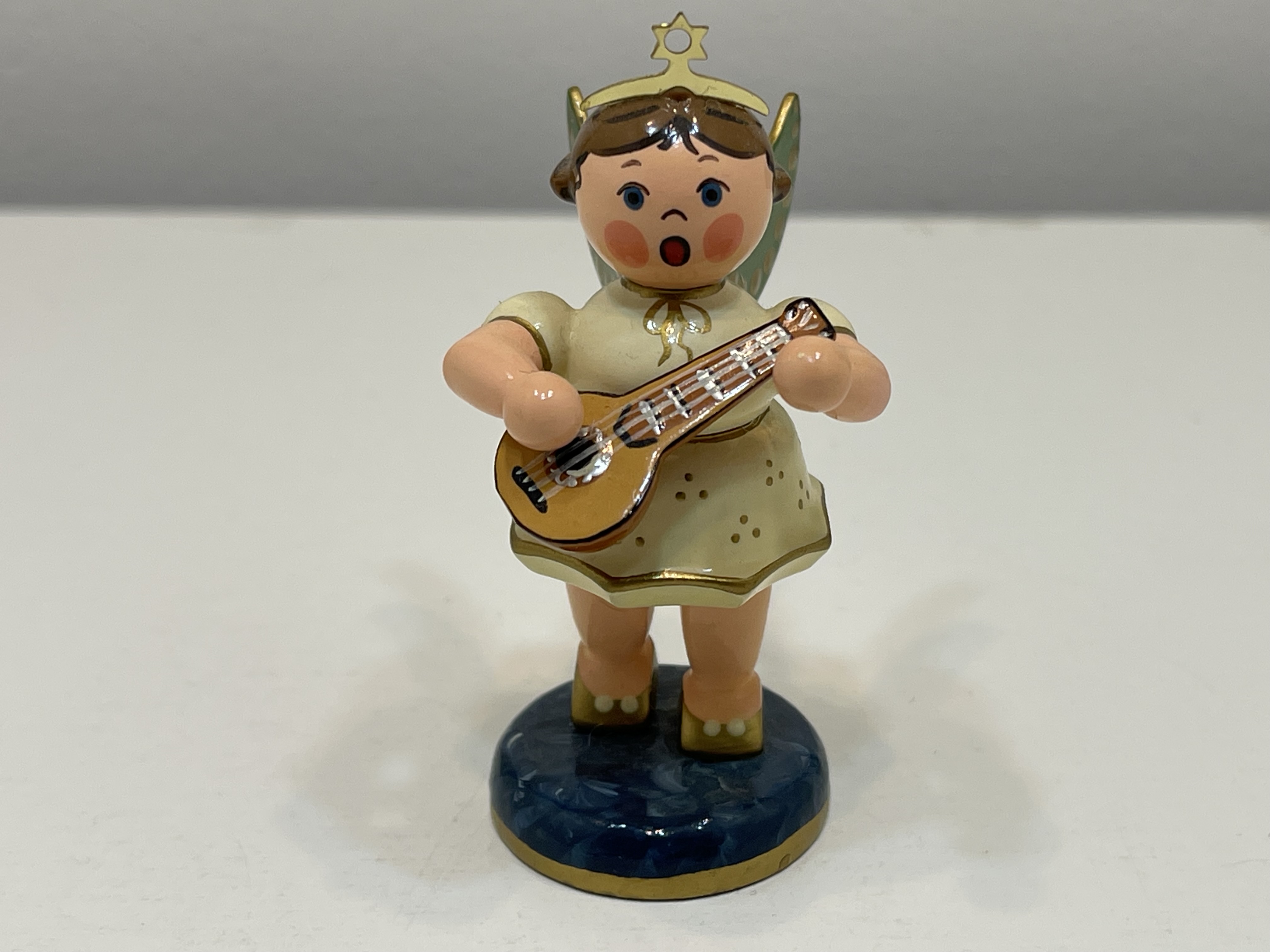 Erzgebirge Sammler Figur Engel Hubrig 6,8 cm. Top Zustand      