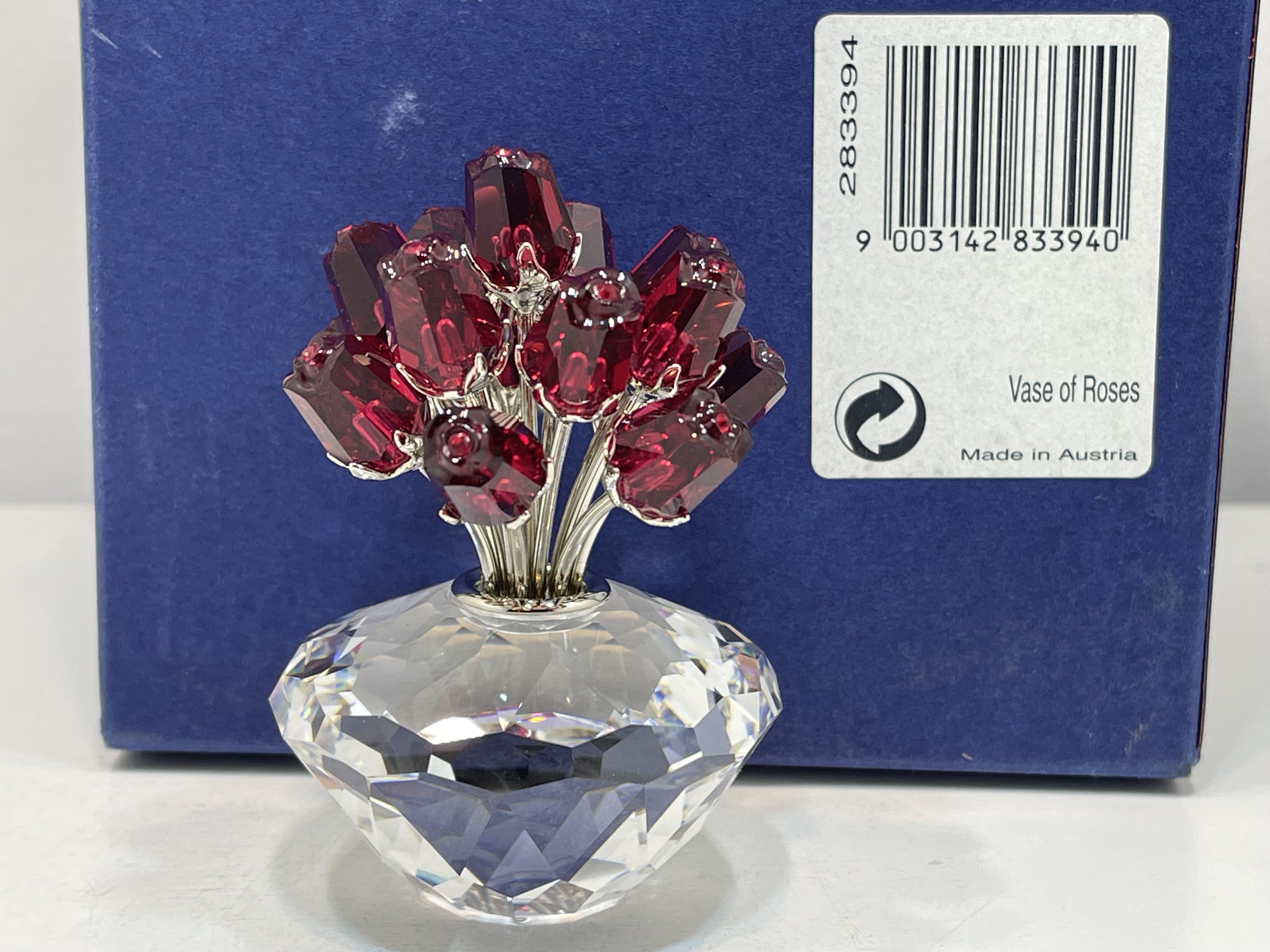  Swarovski Figur 283394 Rote Rosen Vase 7,3 cm Inkl Ovp & Zertifikat. Top Zustand