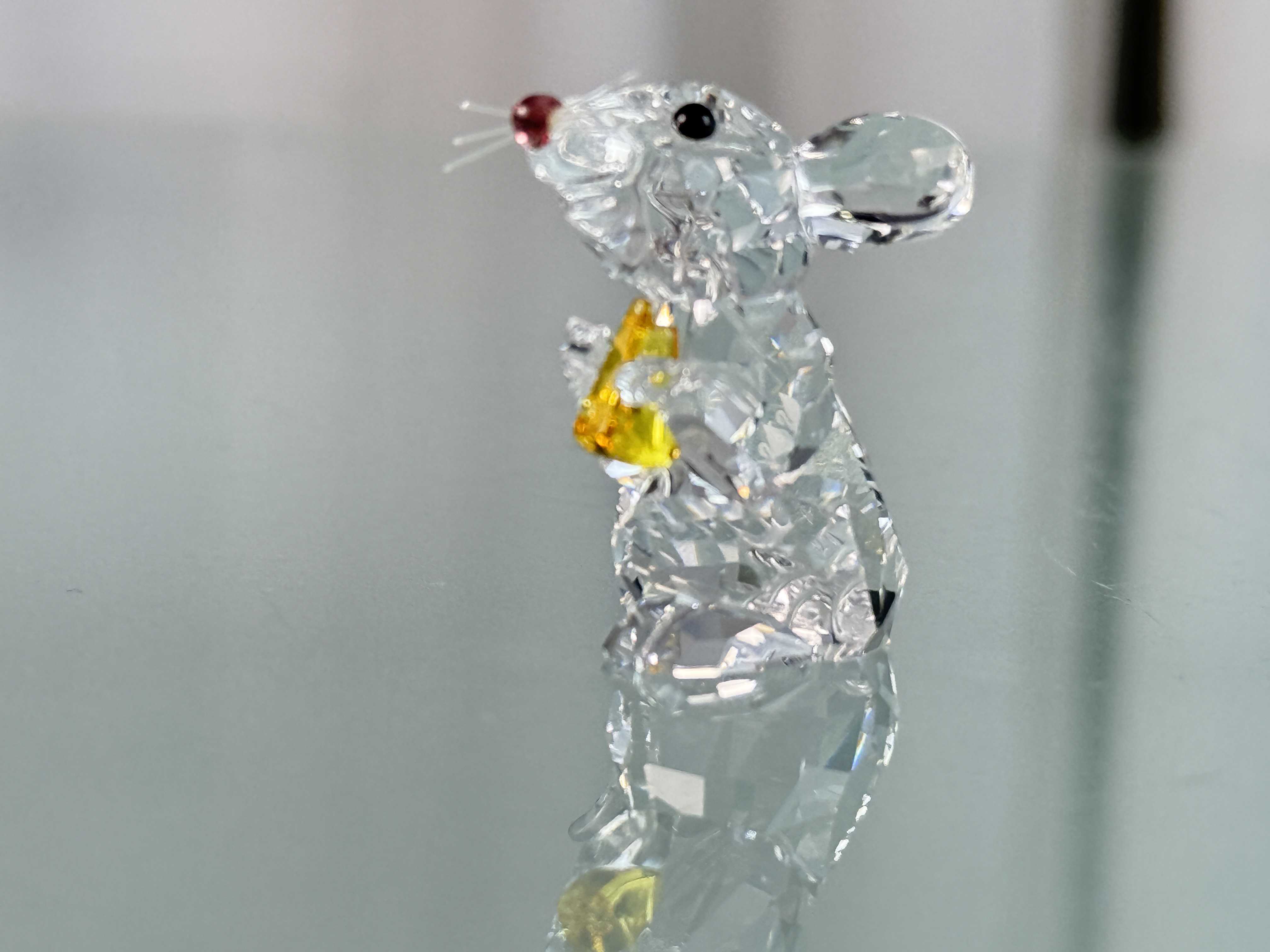 Swarovski Figur 5004691 Maus mit Käse 3,5 cm Top Zustand   