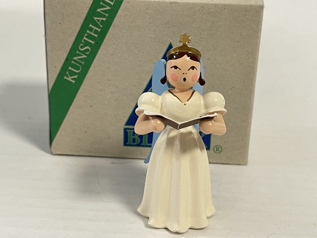 Erzgebirge Blank Figur Engel 6,5 cm. Top Zustand OVP  