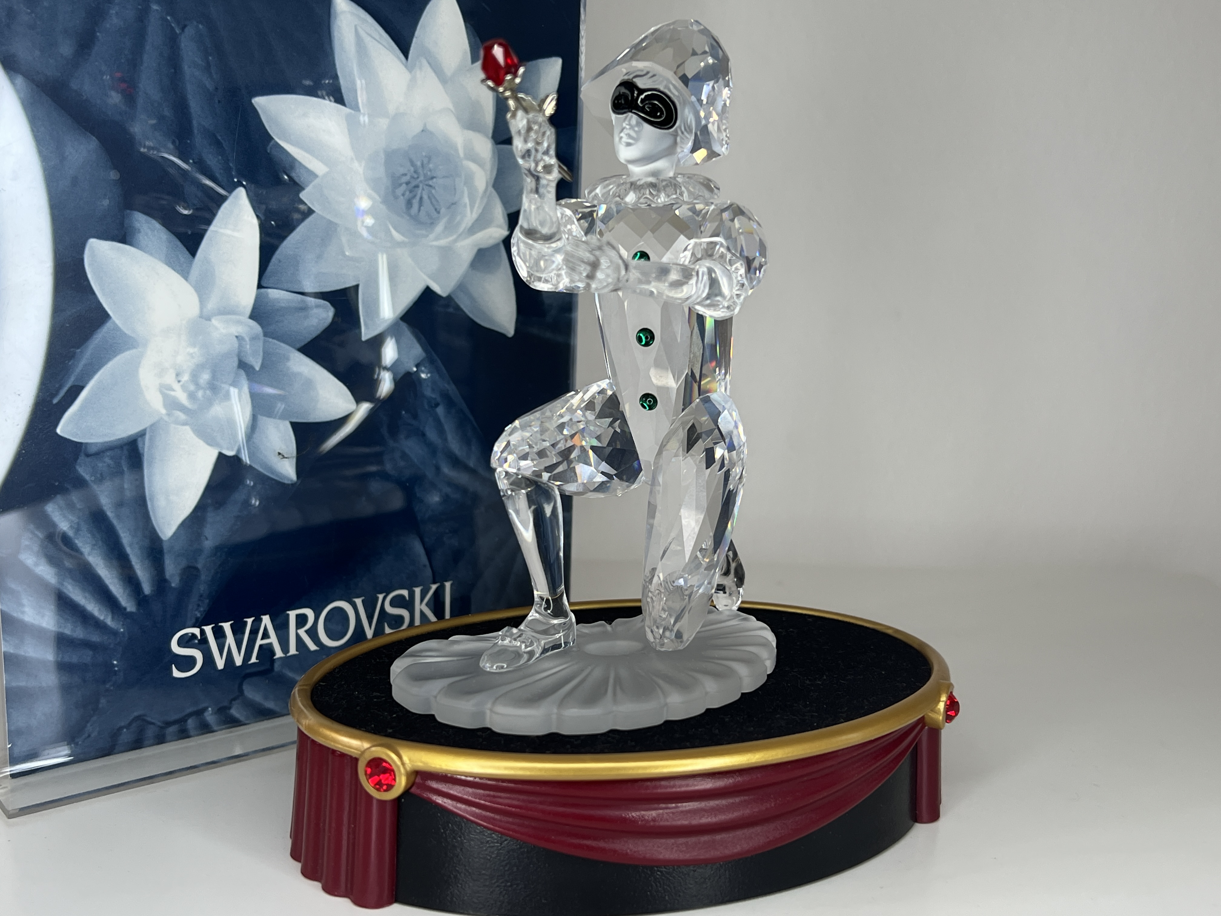 Swarovski 254044 Figur 13,5 cm Harlekin + Sockel. Top Zustand 