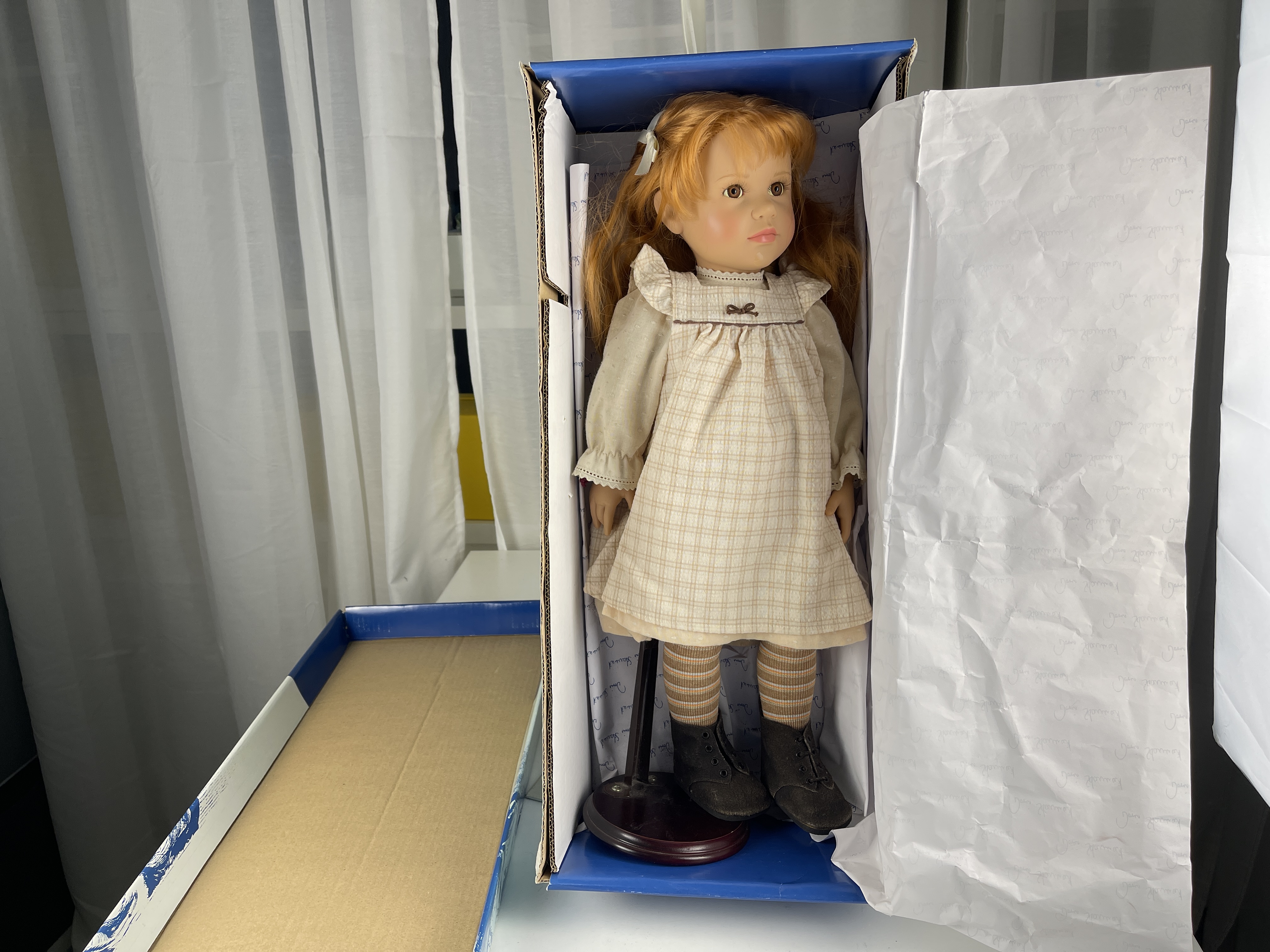 Götz Künstlerpuppe Sammler Doris Stannat Vinyl Puppe 56 cm. Top Zustand 