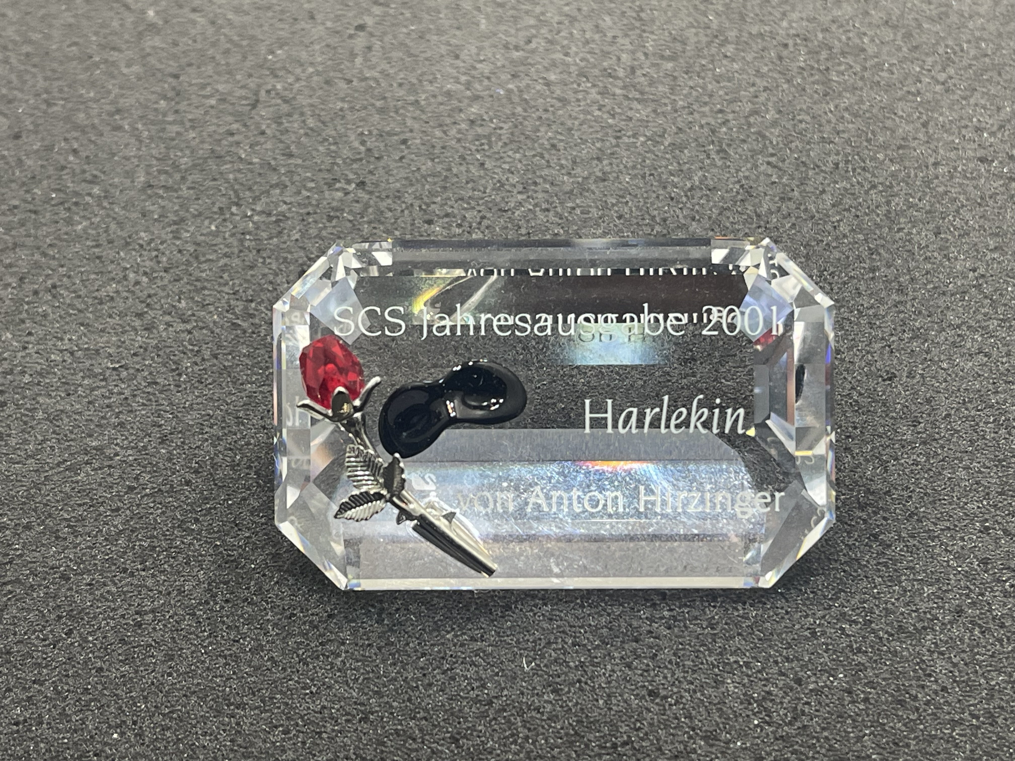  Swarovski Figur Kristall Namensschild Harlekin. Top Zustand.   