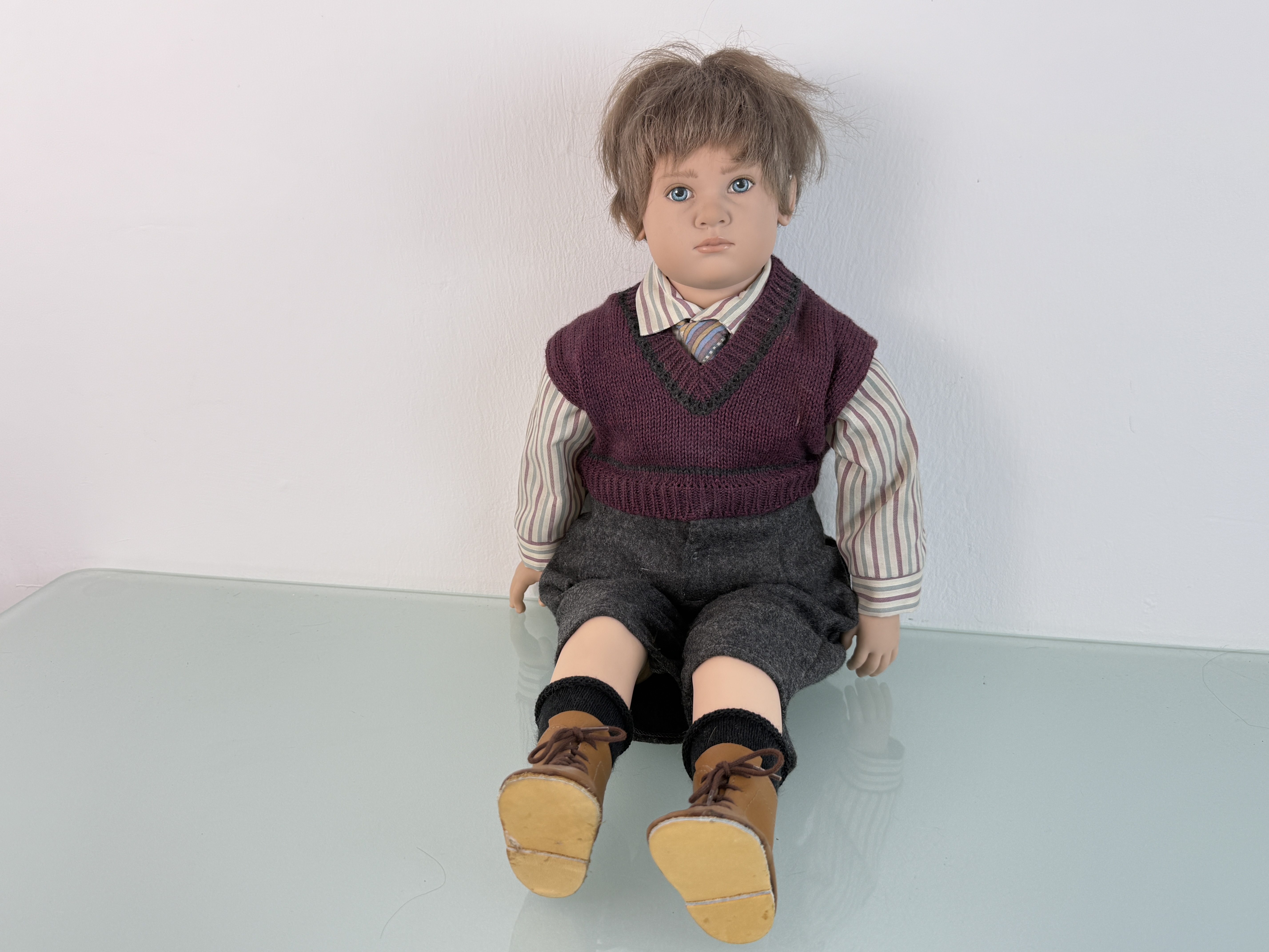 Künstlerpuppe Sigikid Sabine Esche Vinyl Puppe 60 cm. Top Zustand