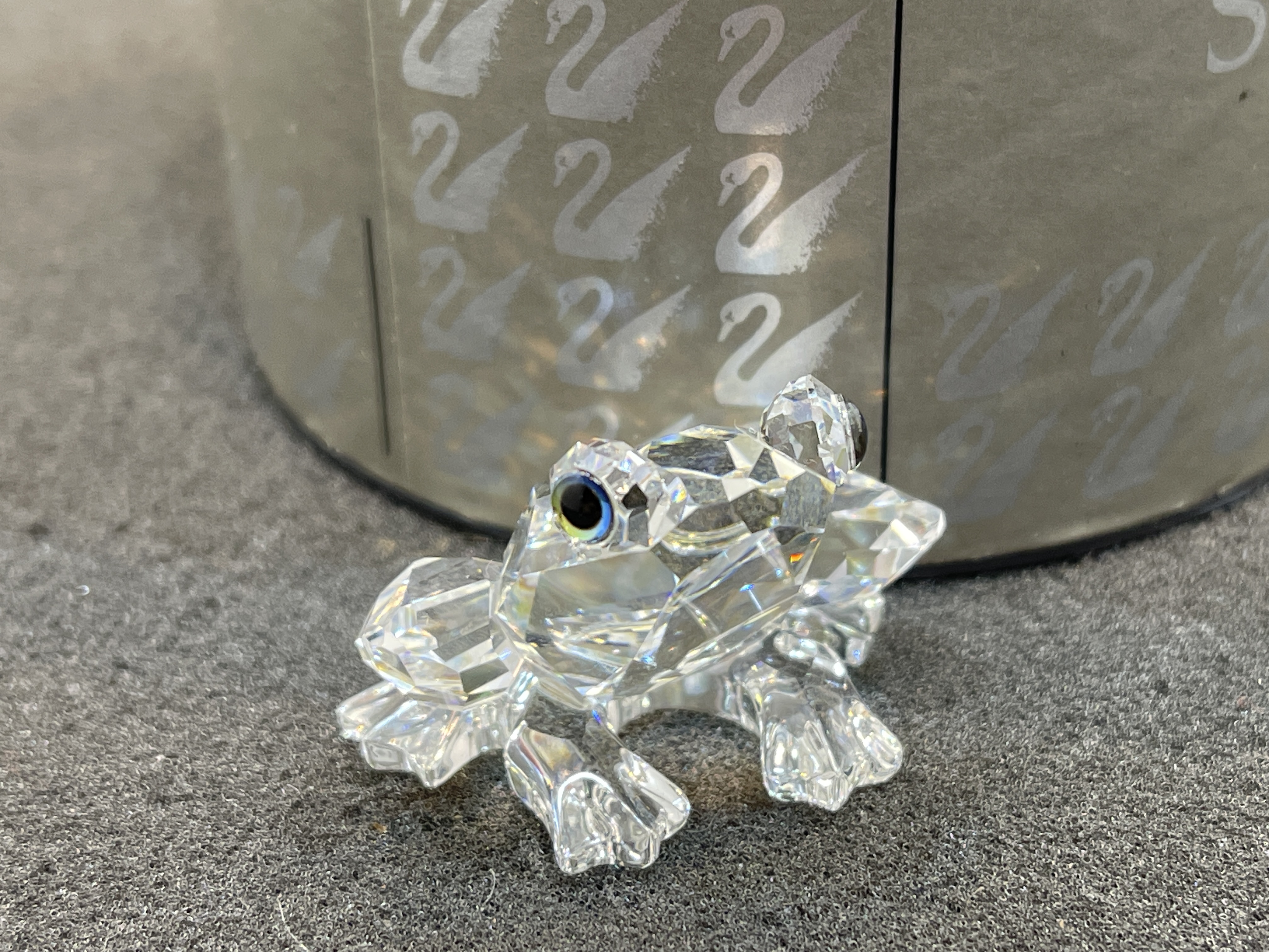  Swarovski Figur Kristall 183113 Frosch Groß 3,5 cm. Ovp & Zertifikat +Top Zustand