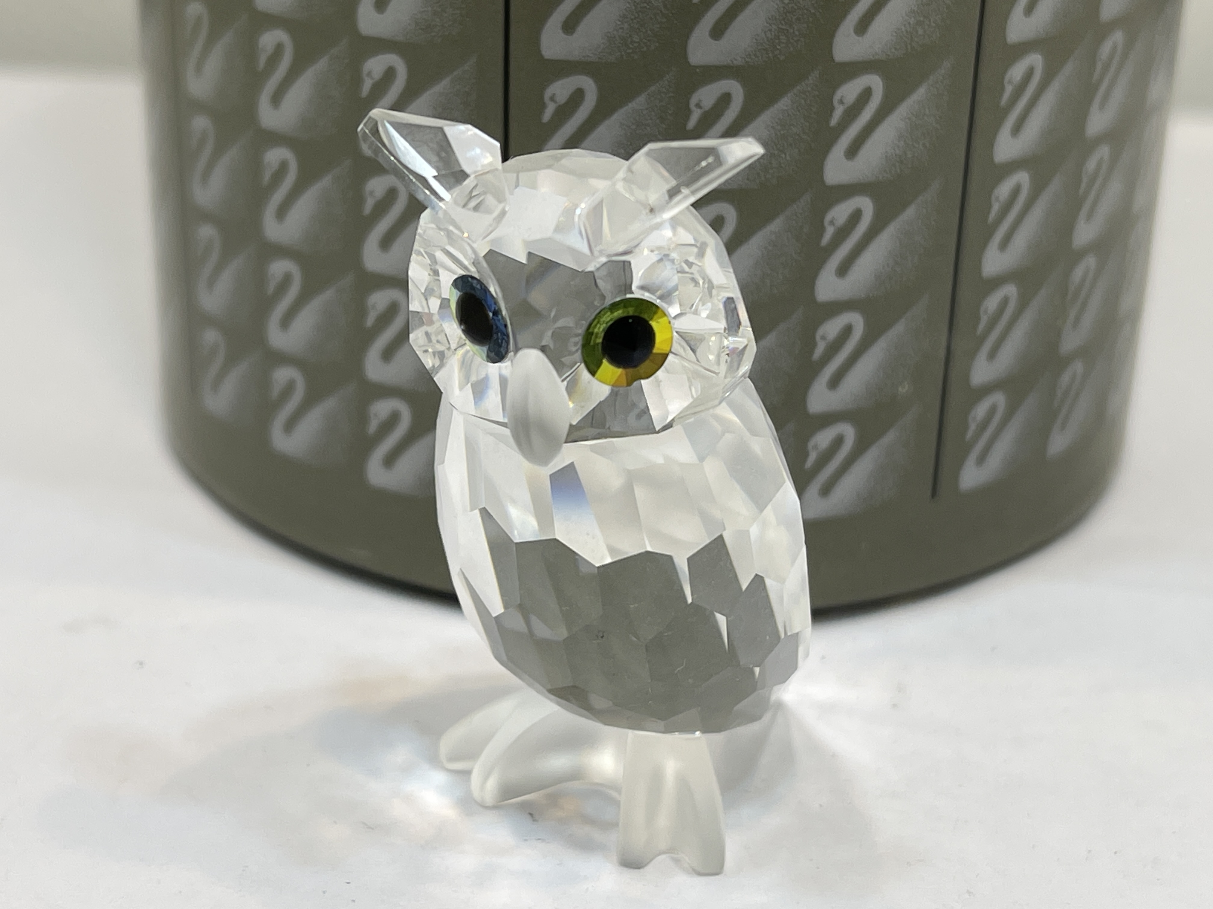 Swarovski Figur 206138 Kristall Uhu / Eule 5 cm. Ovp & Zertifikat. Top Zustand  