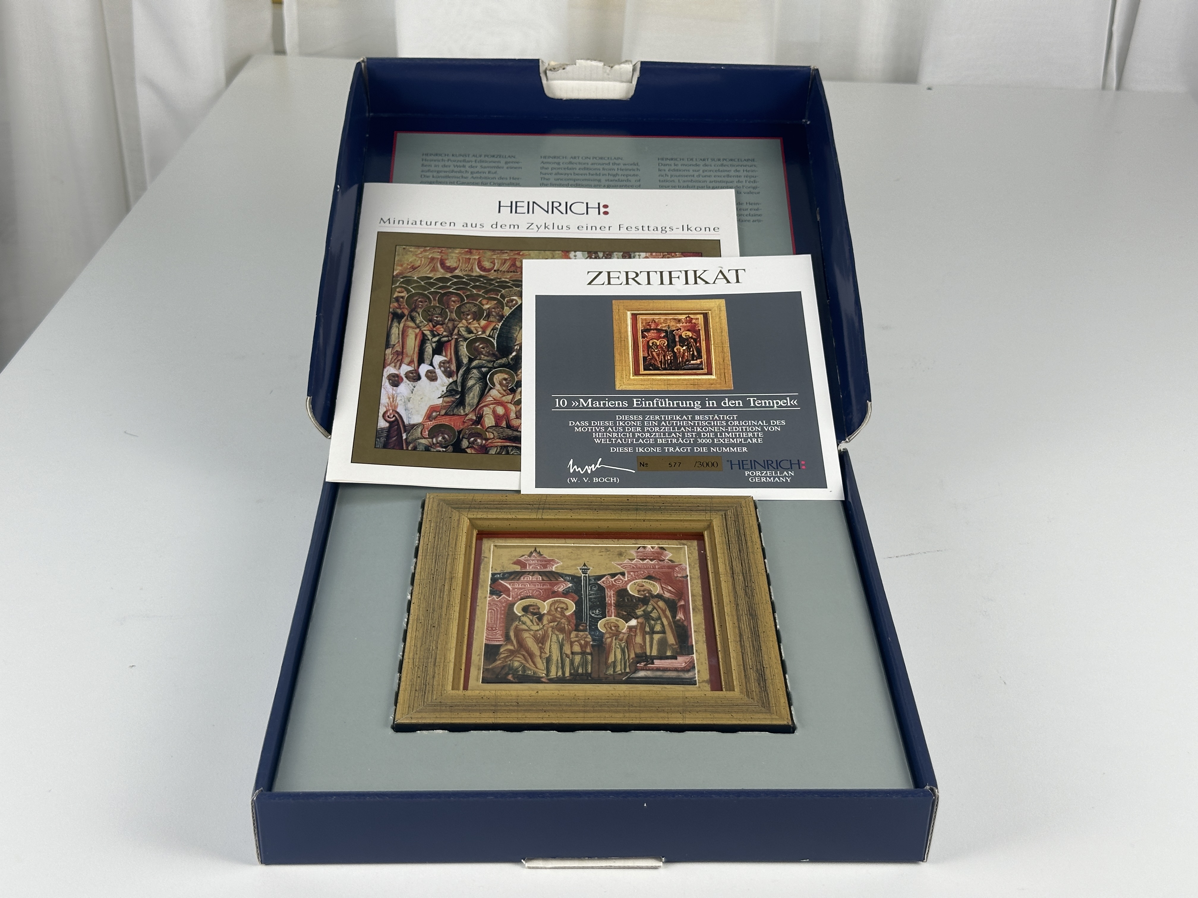 Villeroy & Boch Ikone "Maria Einführung in den Tempel"  16 x 15 x 1,5 cm 1 Wahl Top Zustand 