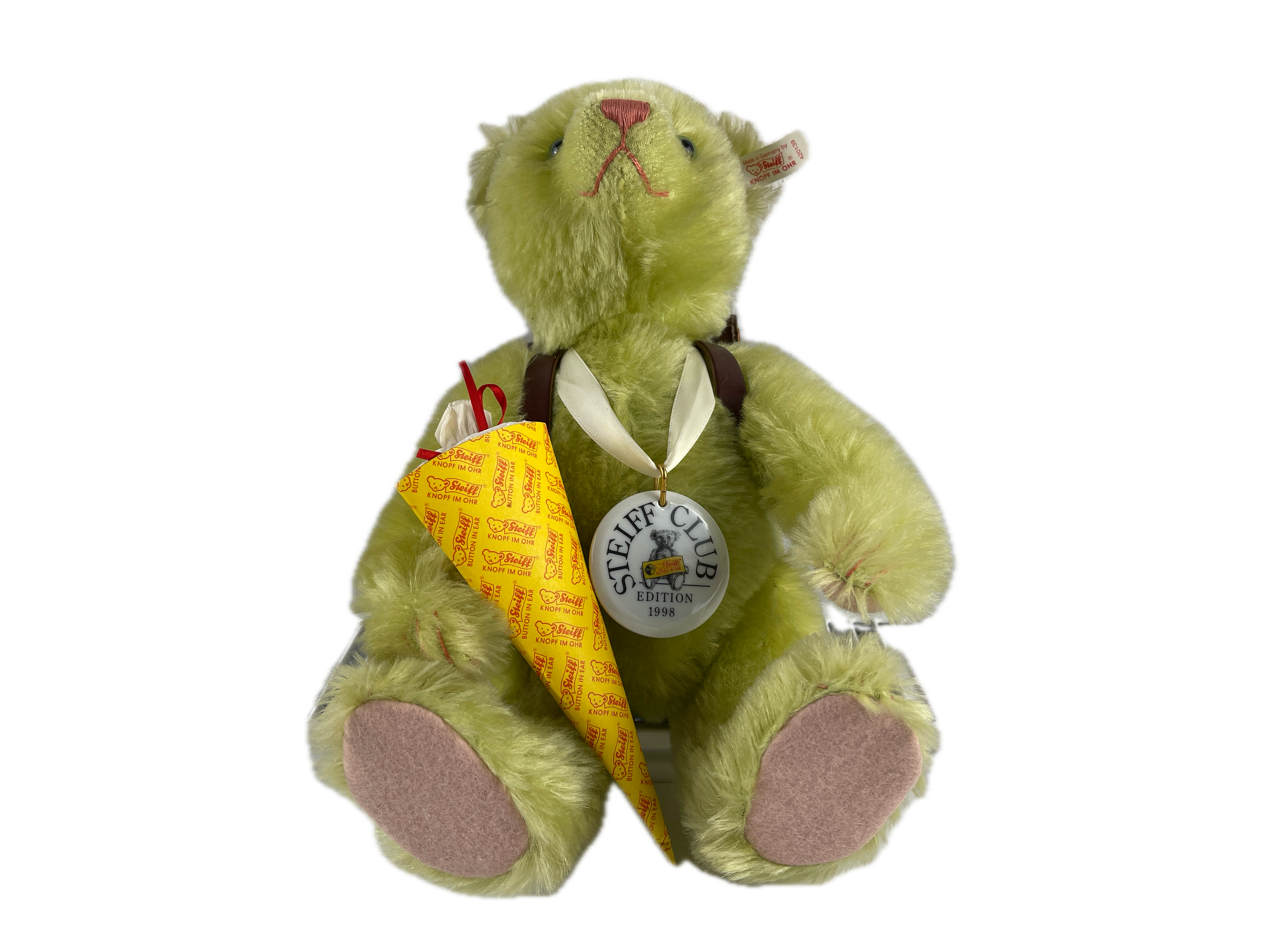 Steiff Tier 420139 Schulanfängerbär Teddy Bär 30 cm Top Zustand 