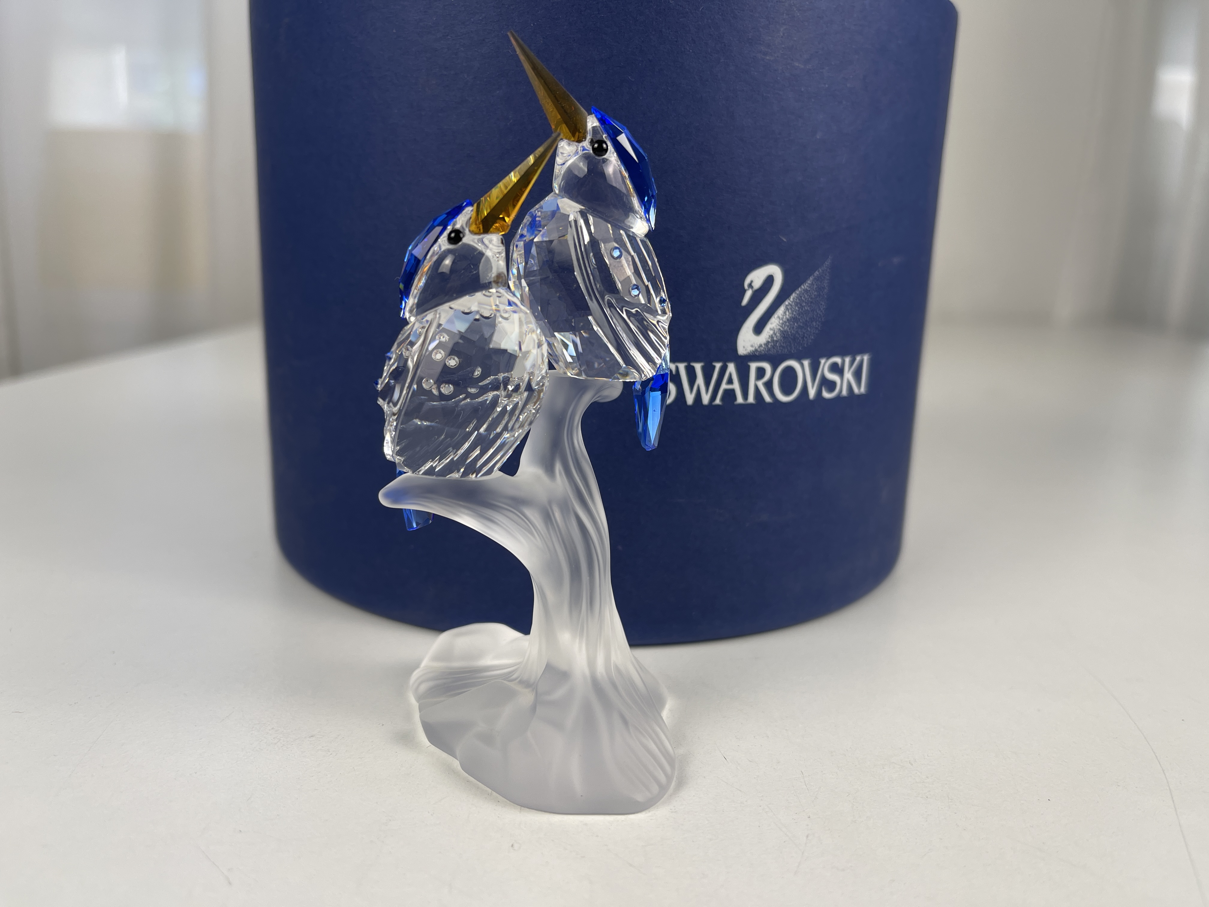  Swarovski Figur 623323 Eisvögel 10,2 cm. - Ovp & Zertifikat Top Zustand 