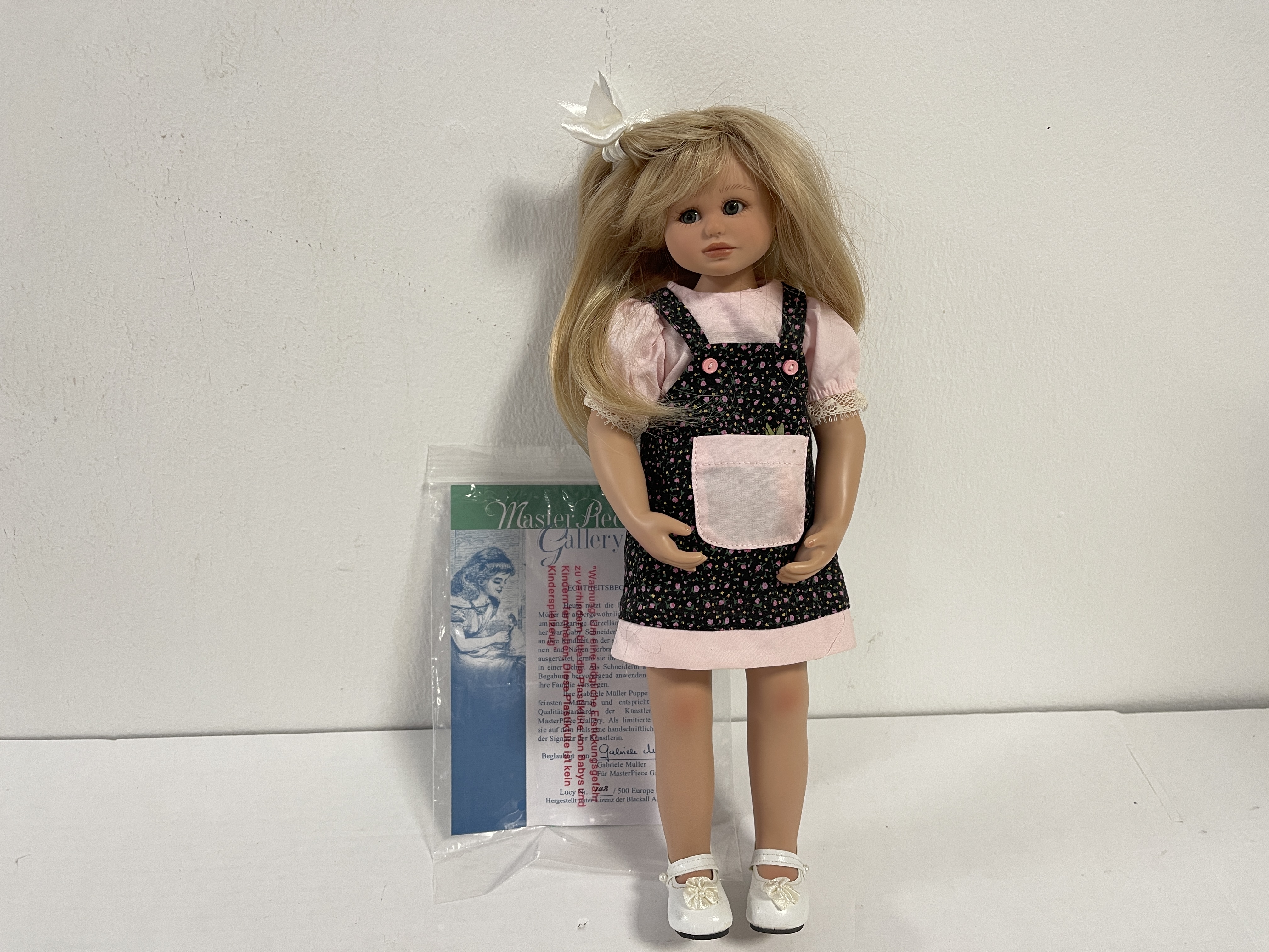 Künstlerpuppe Gabriele Müller Vinyl Puppe 32 cm. Top Zustand.   