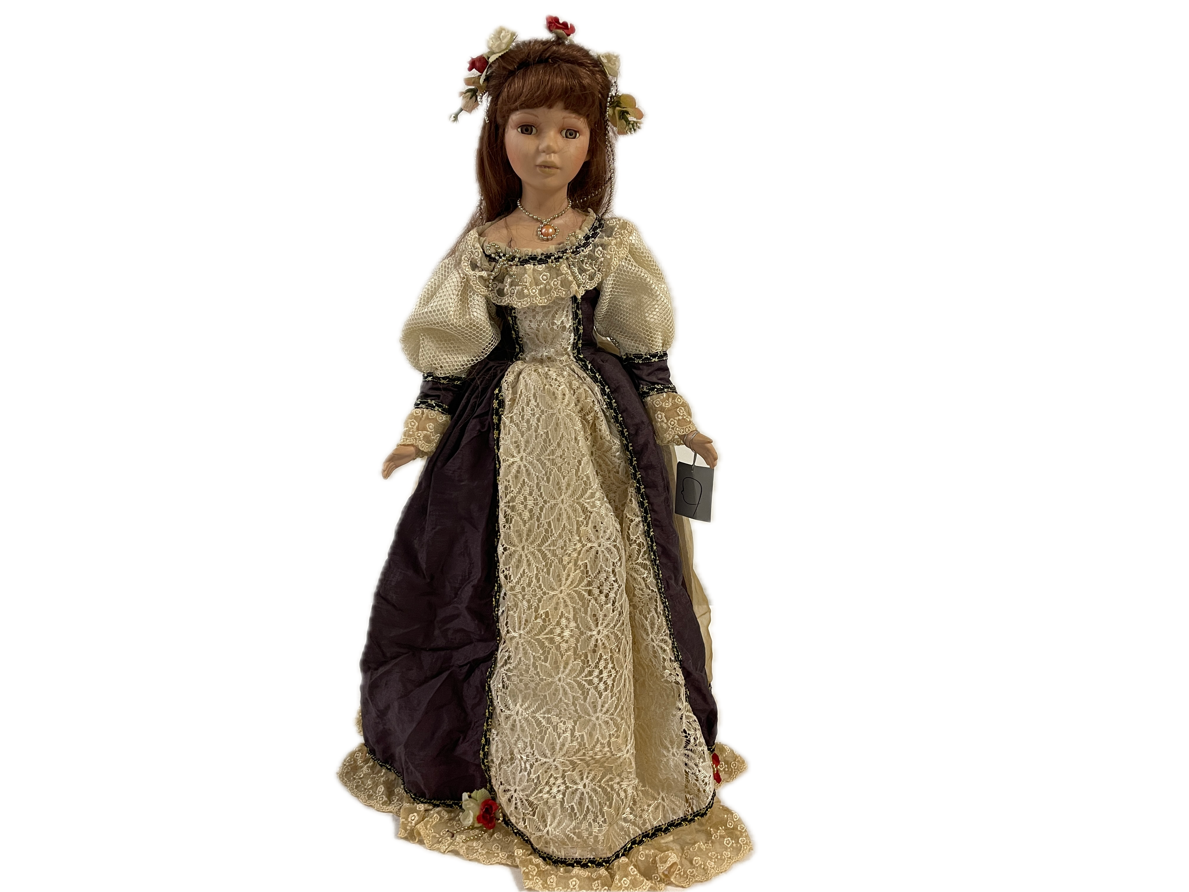 Porzellan Künstlerpuppe Puppe 68 cm. Raucherhaushalt Zustand siehe Fotos  