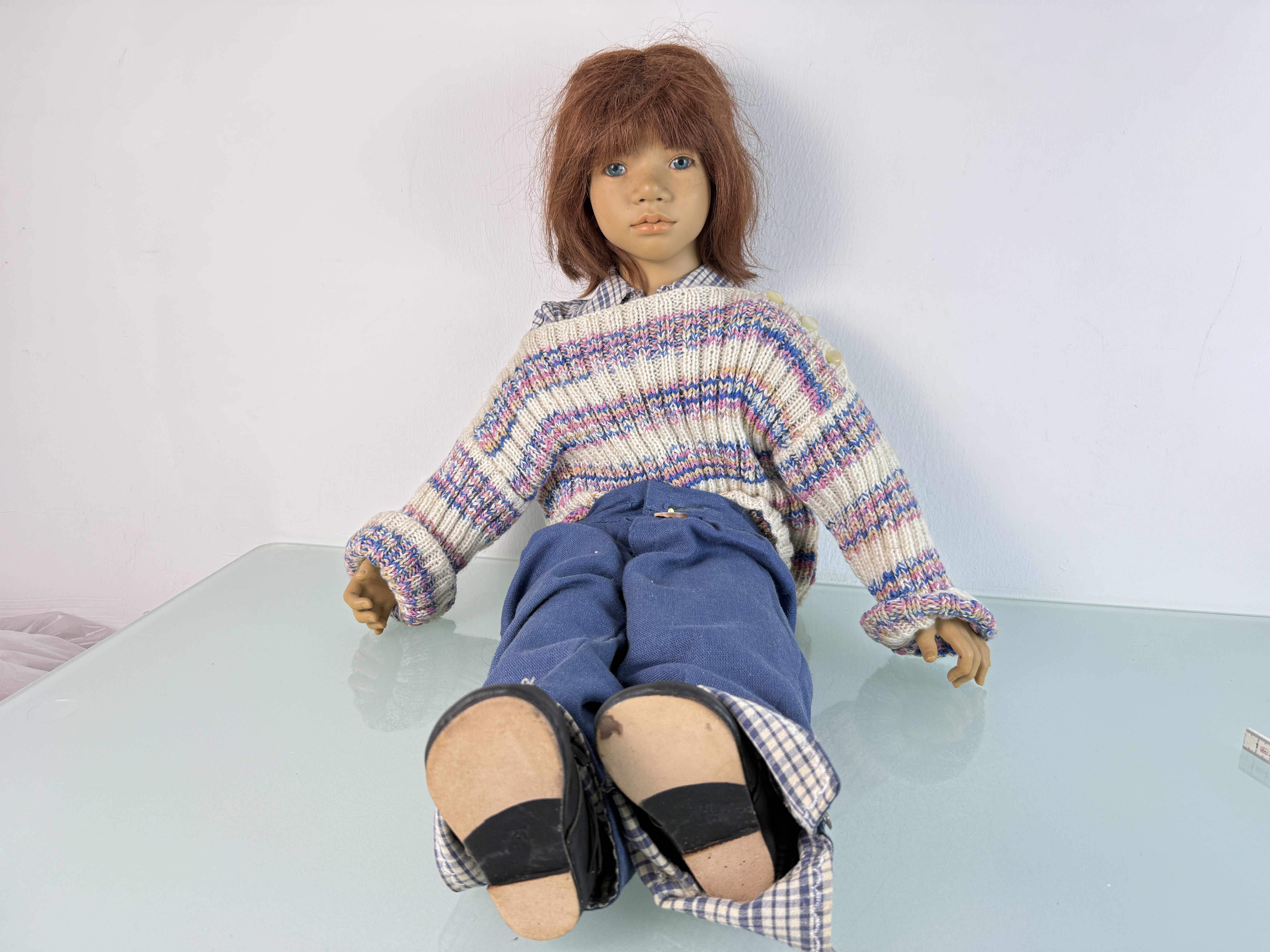 Annette Himstedt Künstlerpuppe Puppe Melvin 75 cm. Top Zustand 