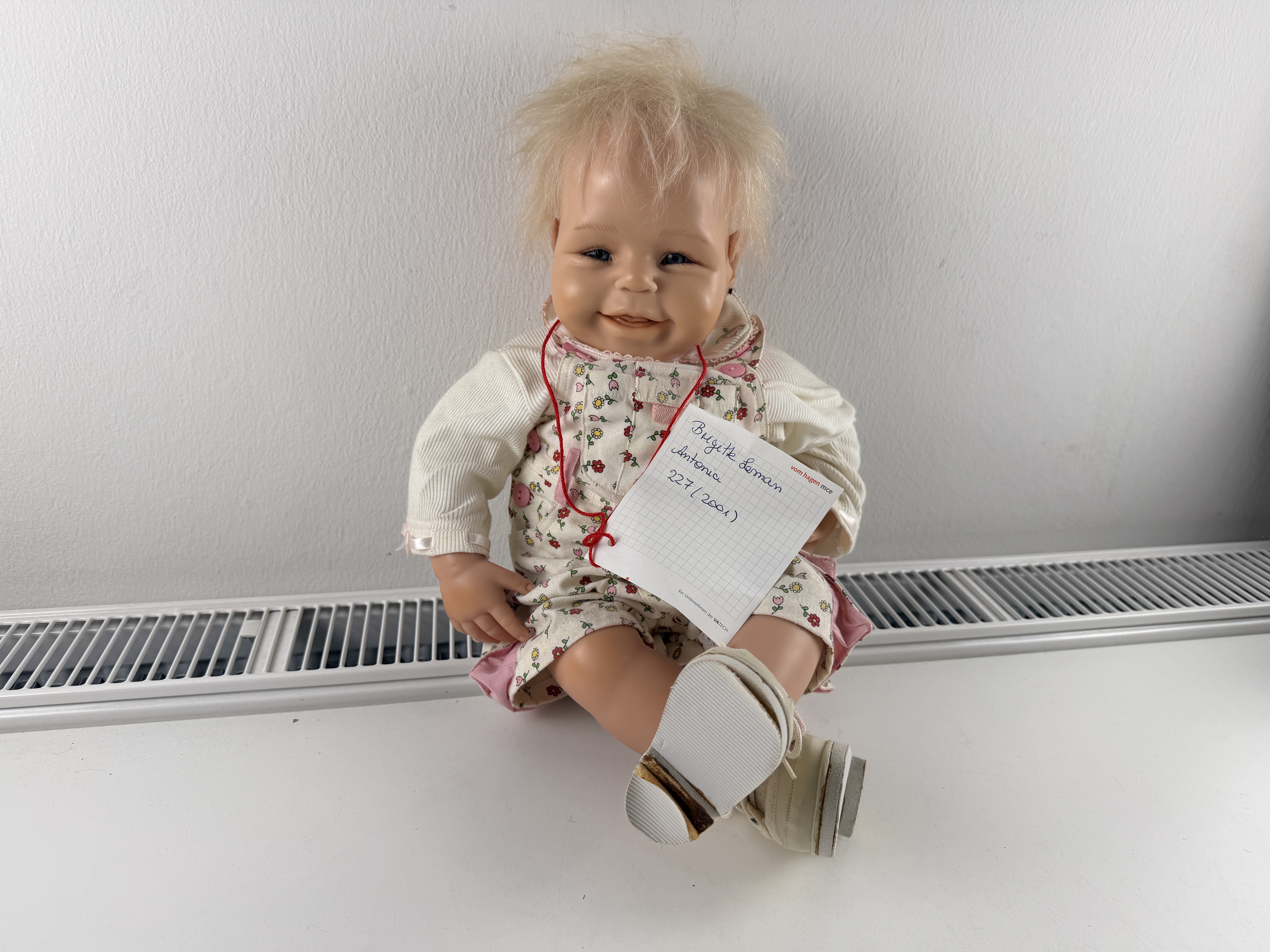 Künstlerpuppe Sammler Brigitte Leman Resin Puppe 52 cm. Top Zustand.   