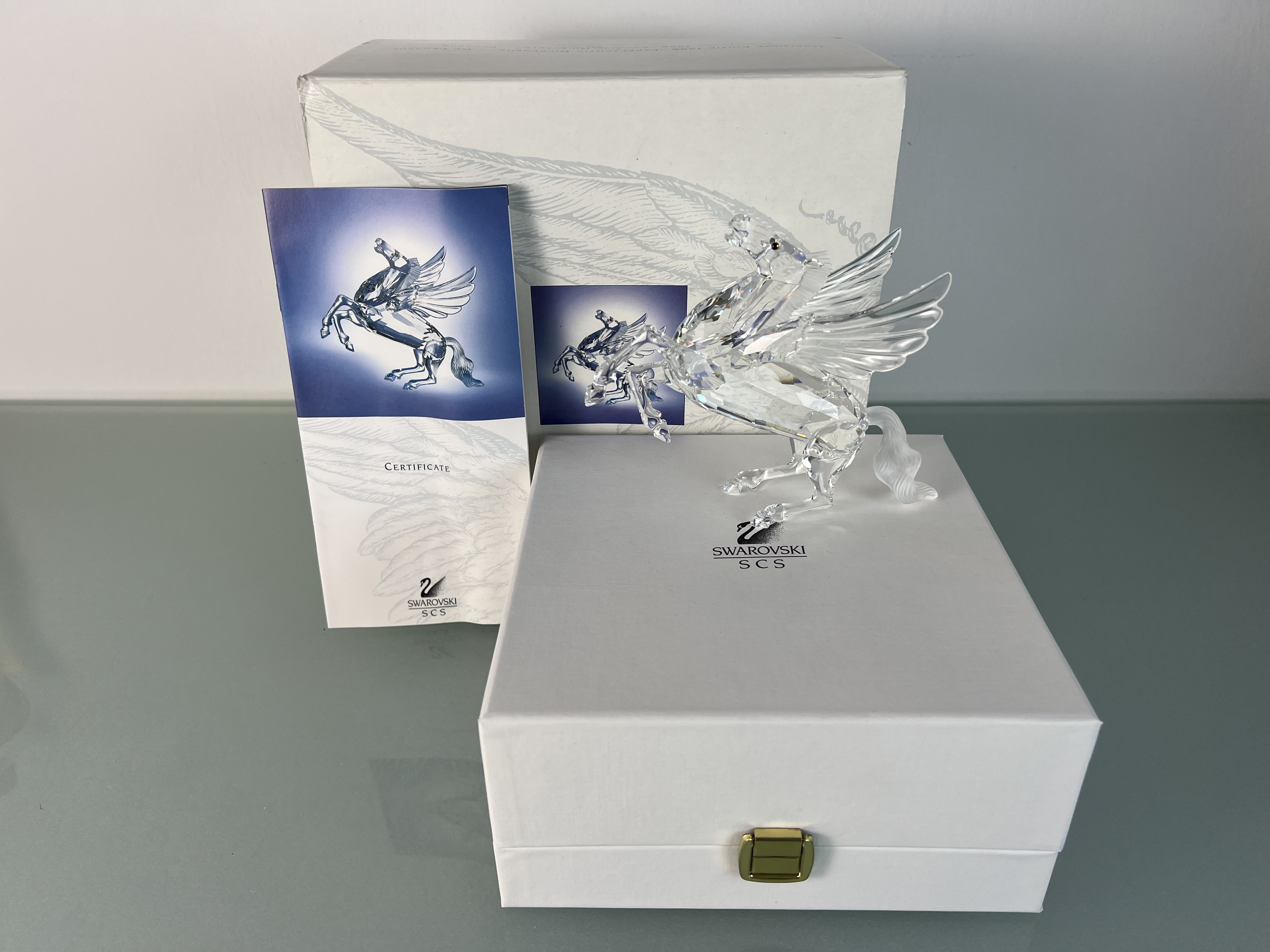 Swarovski Figur Kristall 216327 Jahresfigur Pegasus 12,5 cm. Ovp & Zertifikat. Top Zustand