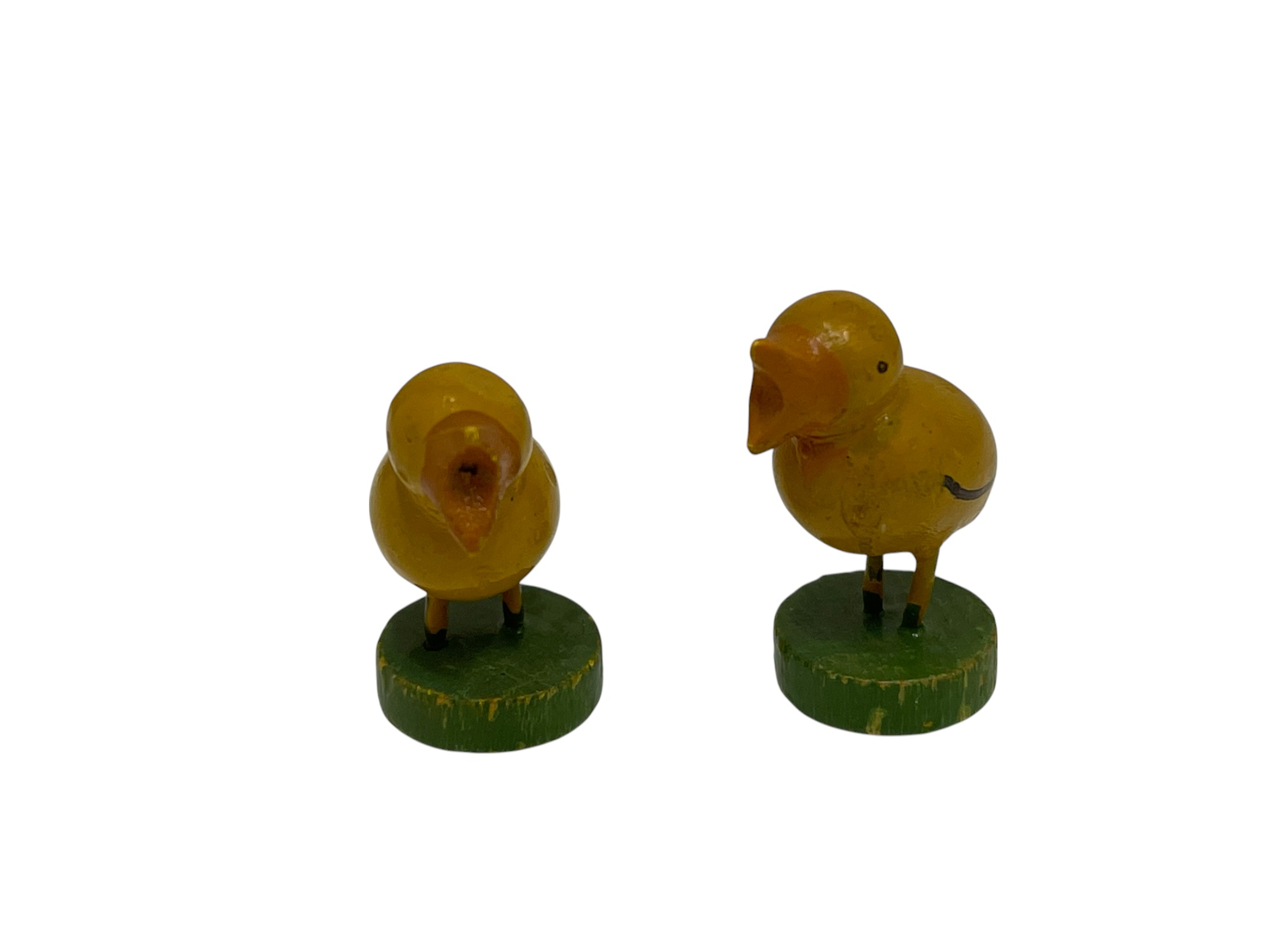 Erzgebirge Figur Küken 2 Stück je 2,5 cm - Top Zustand      