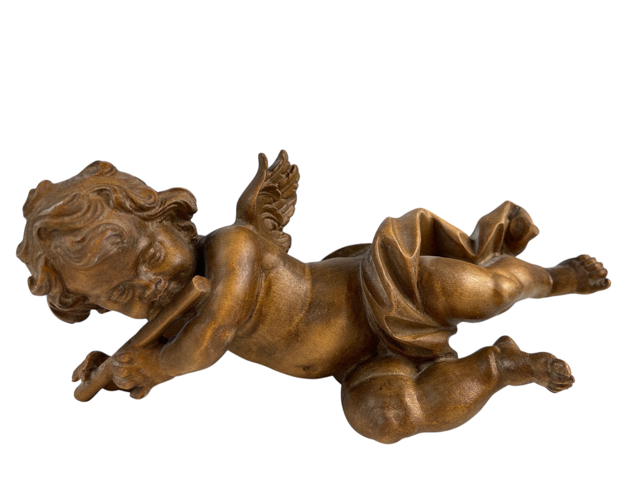 Sammler Holzfigur Engel 21 cm Top Zustand    