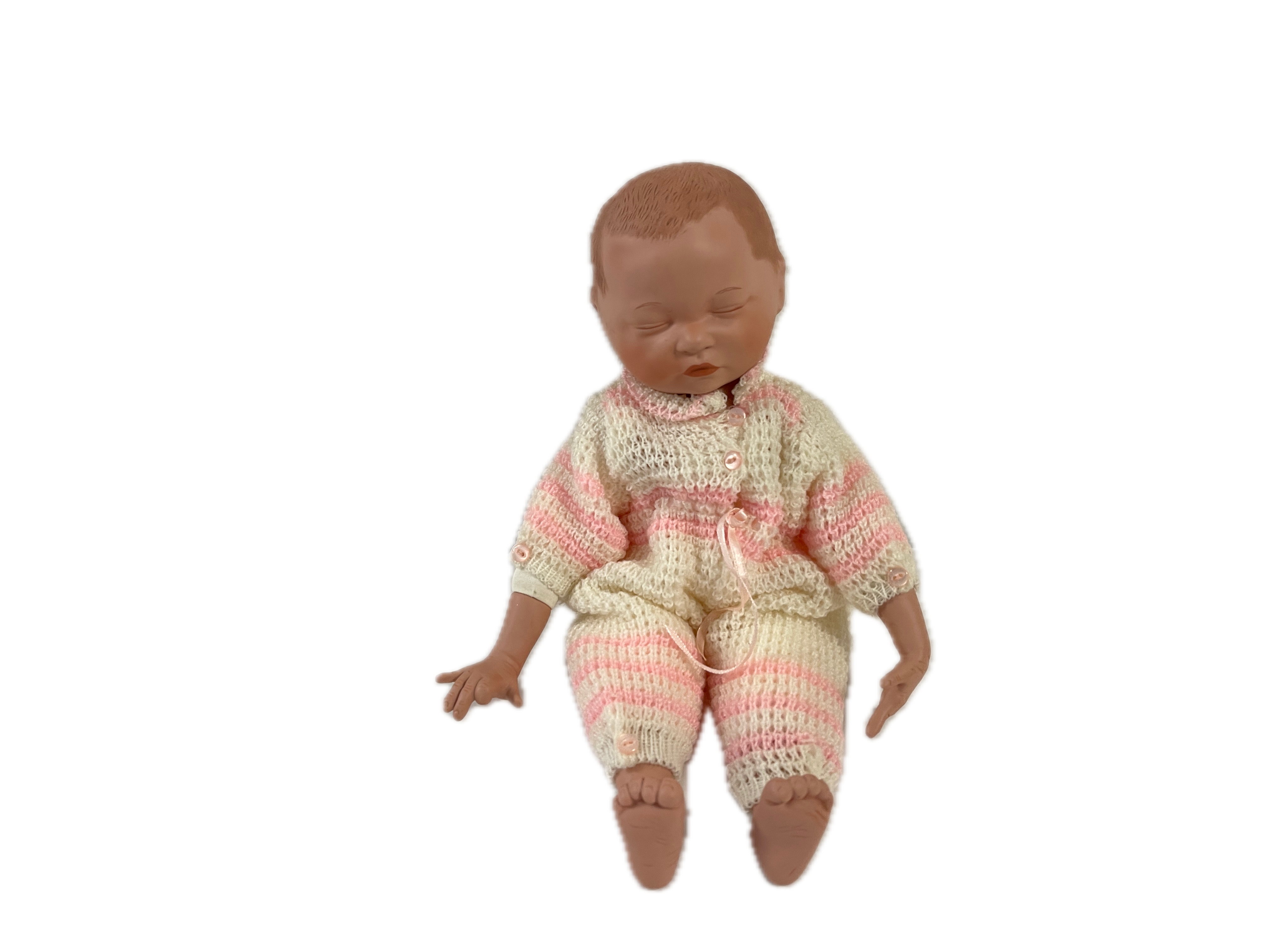 Porzellan Künstlerpuppe Puppe 26 cm. Raucherhaushalt - Kleiner Defekt