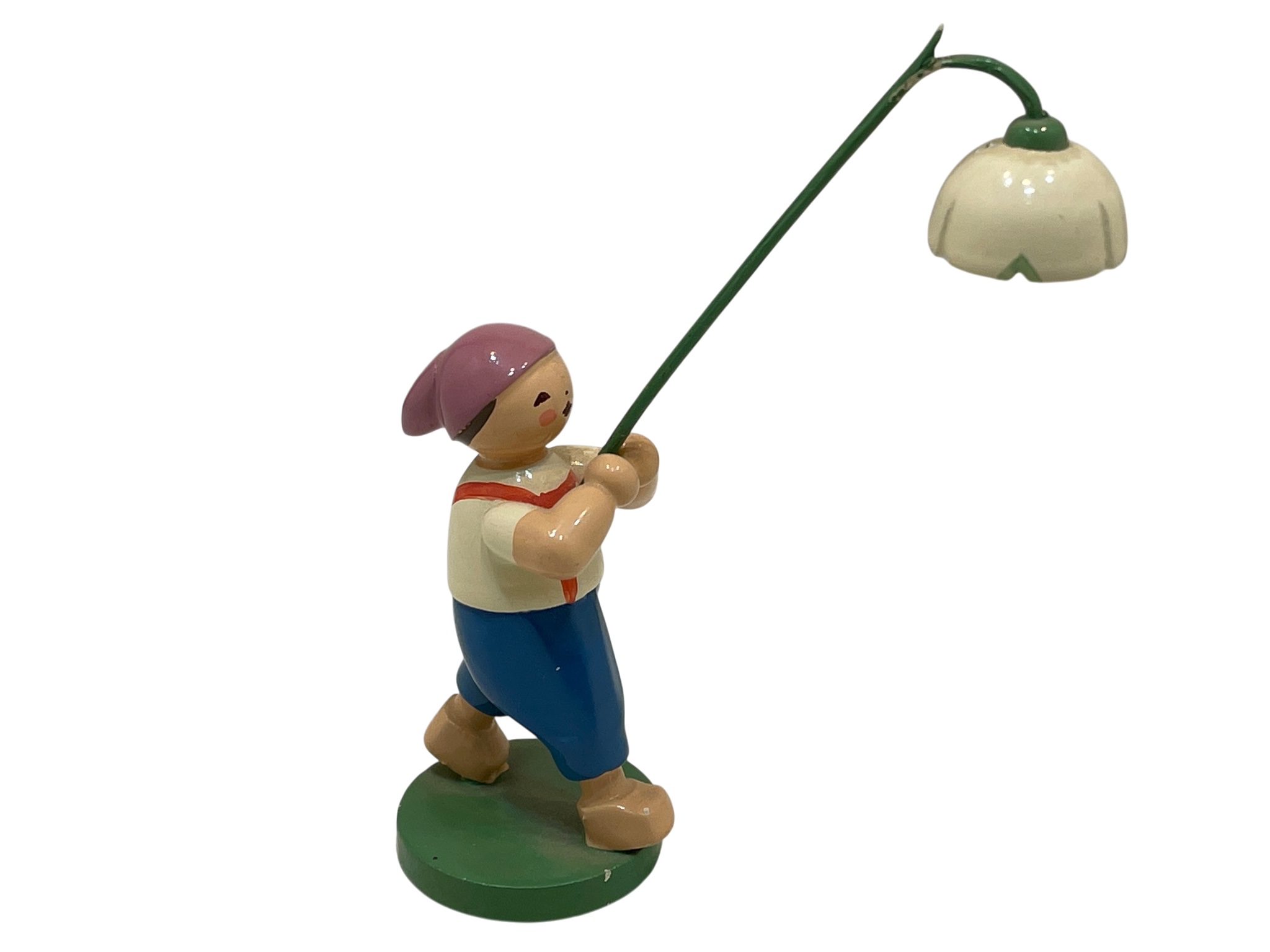 Erzgebirge Figur Sammler Holz Figur Blumenkind 11 cm. Zustand siehe Fotos 