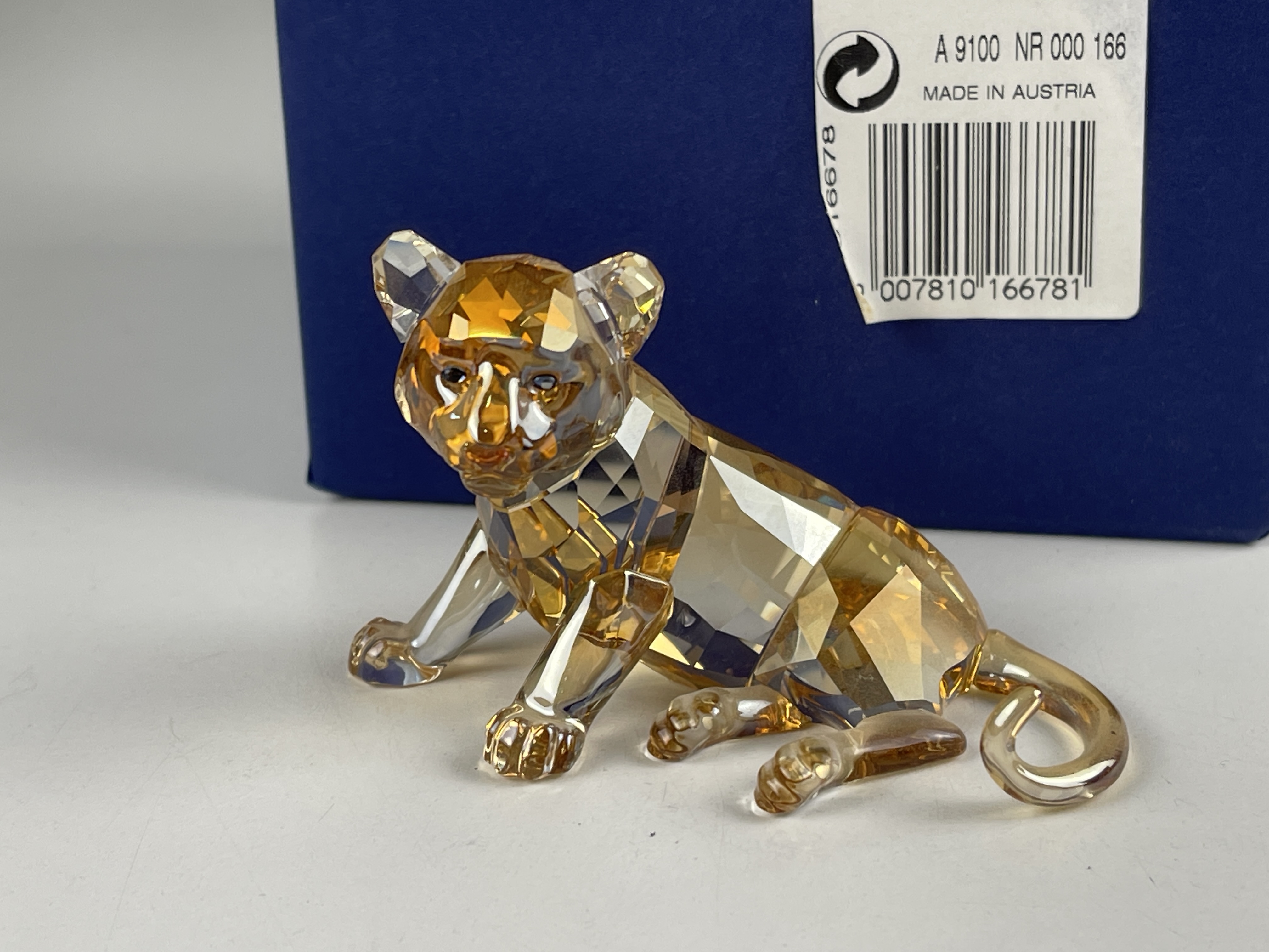 Swarovski Figur 1016678 Kristall ScS junger Tiger 2010. Ink. Kiste & Zertifikat. Top Zustand 