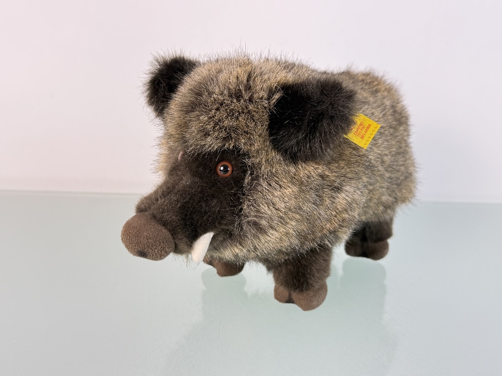 Steiff Tier 072260 Wildschwein 17 x 24 cm. Top Zustand      