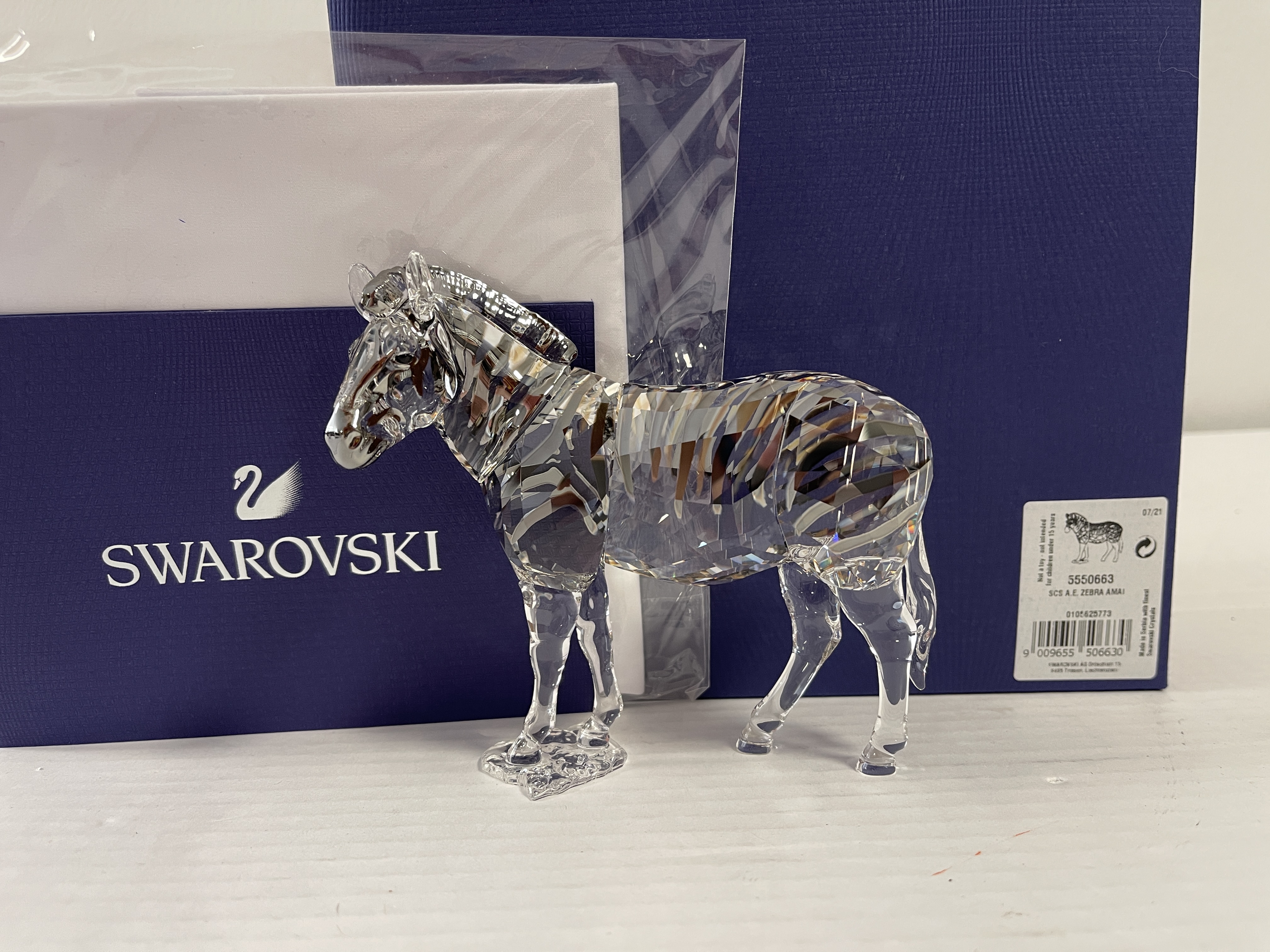 Swarovski Figur 5550663 SCS Jahresausgabe 2021  Zebra 11,9 cm. Top Zustand  