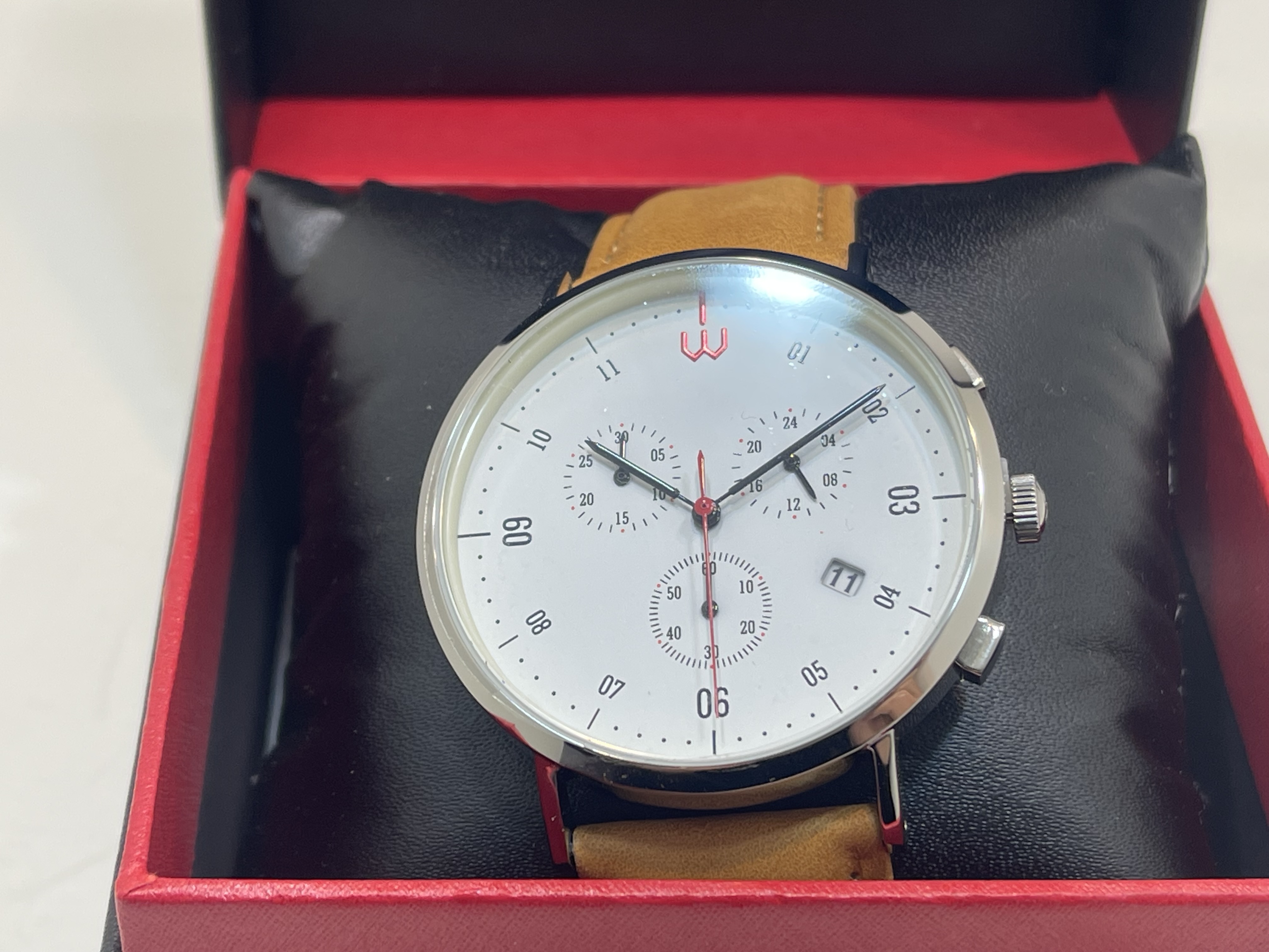 WIDDENBURG Herren Echt Leder Armbanduhr Quartz  - Top Zustand 