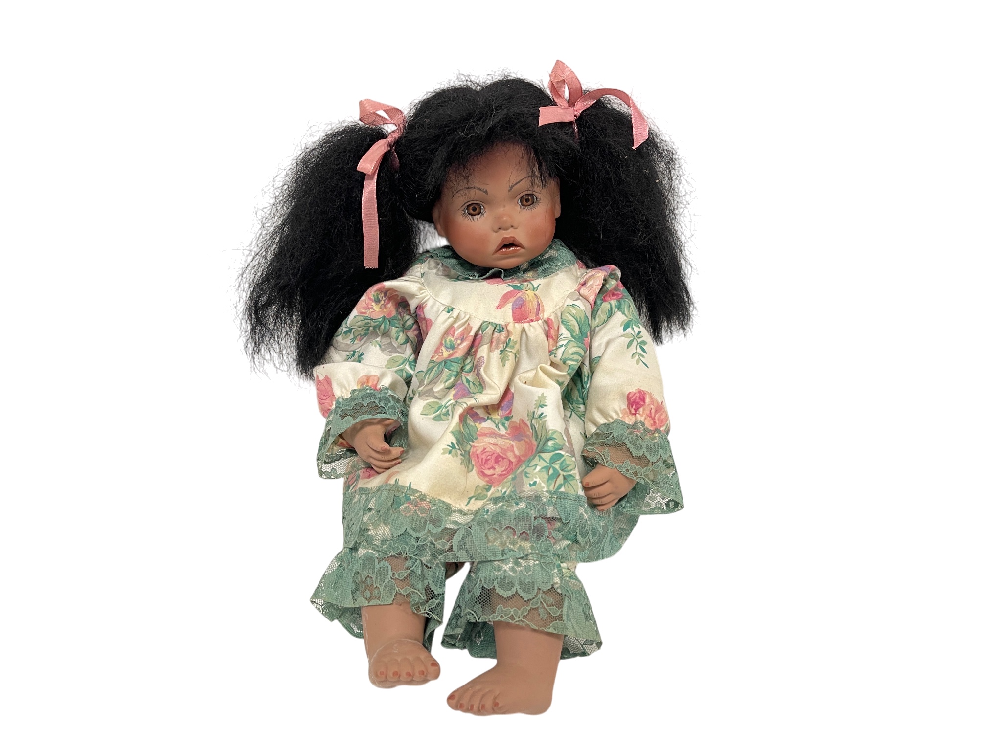 Künstlerpuppe Porzellan Puppe 45 cm. Defekt 