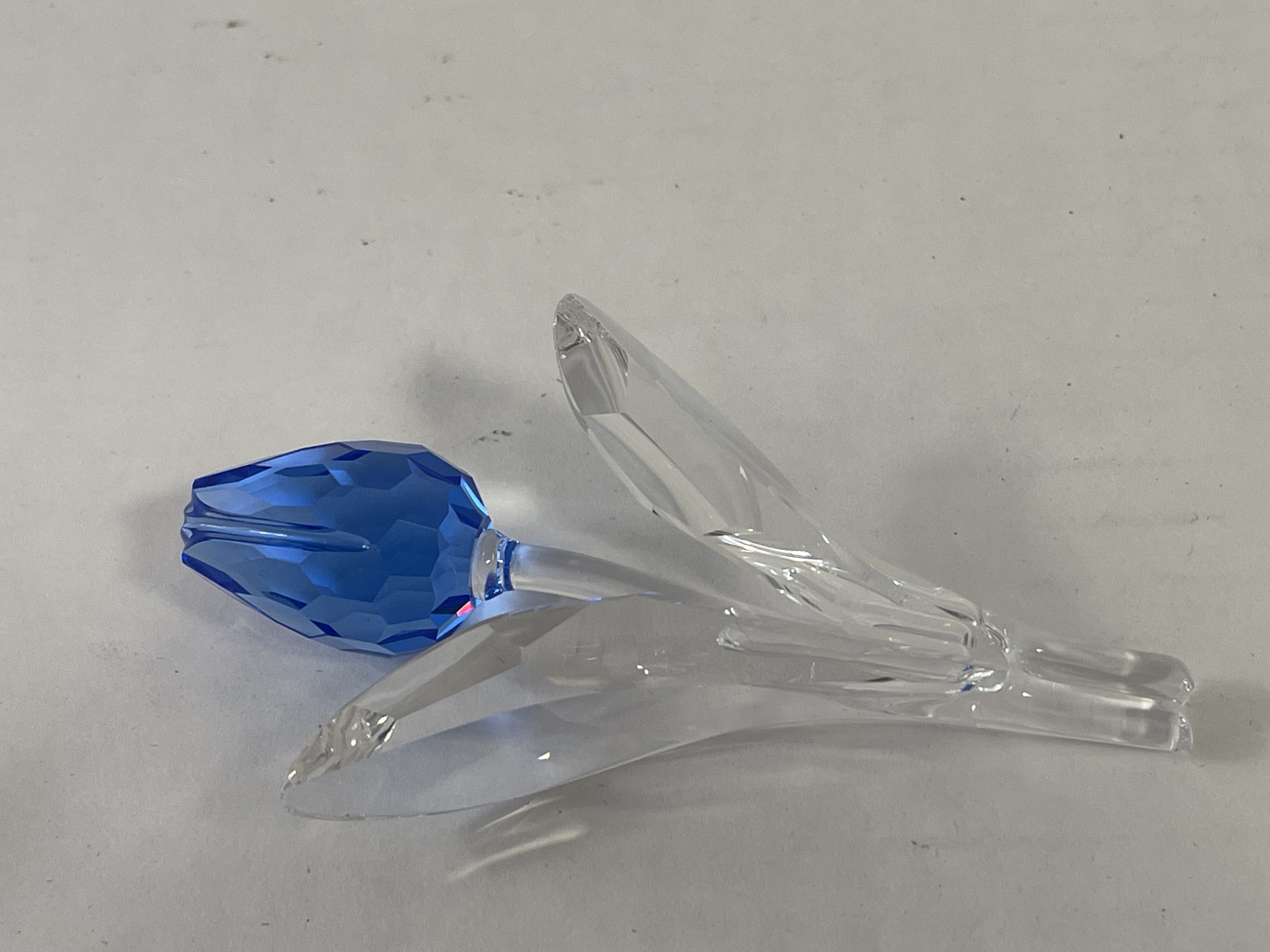 Swarovski Figur Große Tulpe Blau 9 cm Top Zustand    