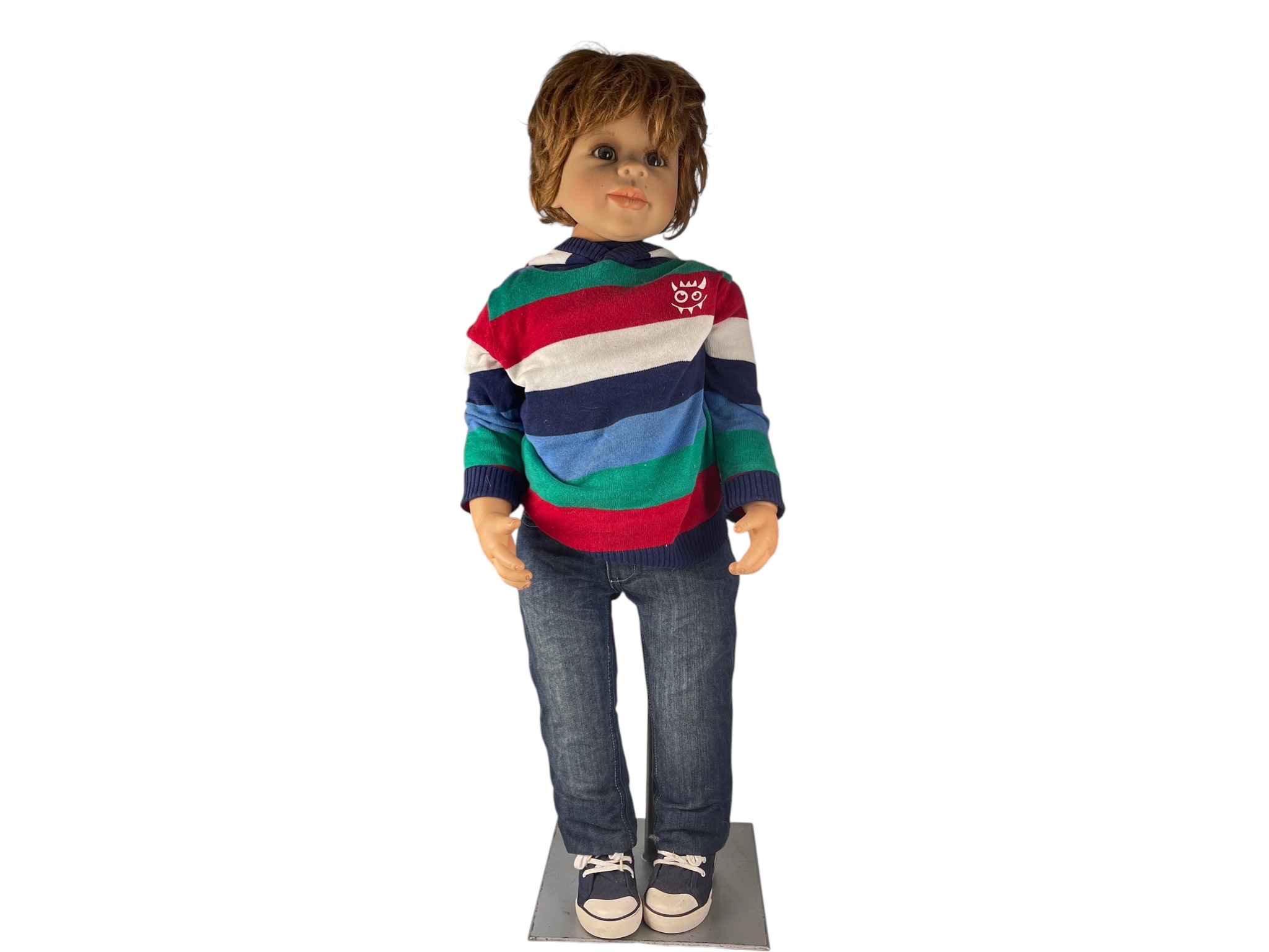 Künstlerpuppe Puppe Monika Peter Leicht Vinyl Puppe 87 cm Schmutzig  
