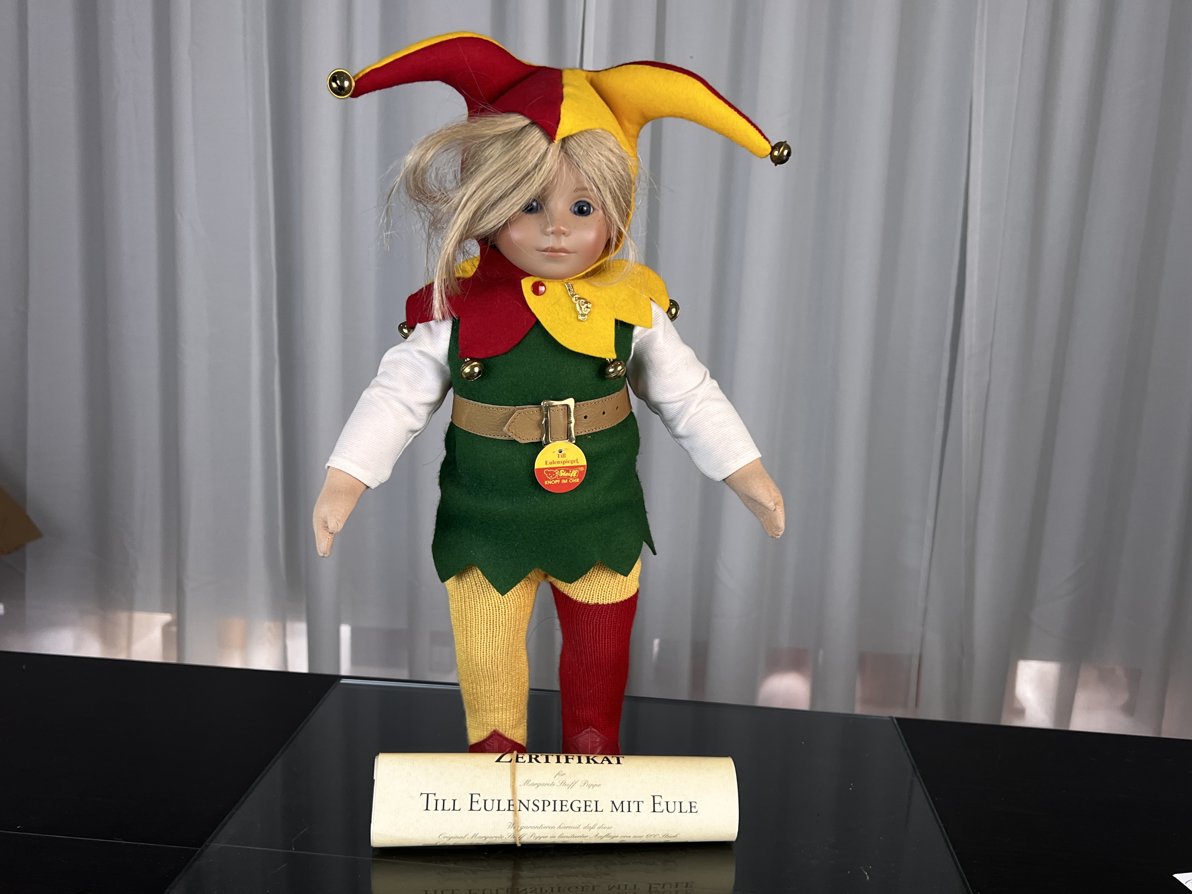 Steiff Puppe 701184 Till Eulenspiegel. Top Zustand 