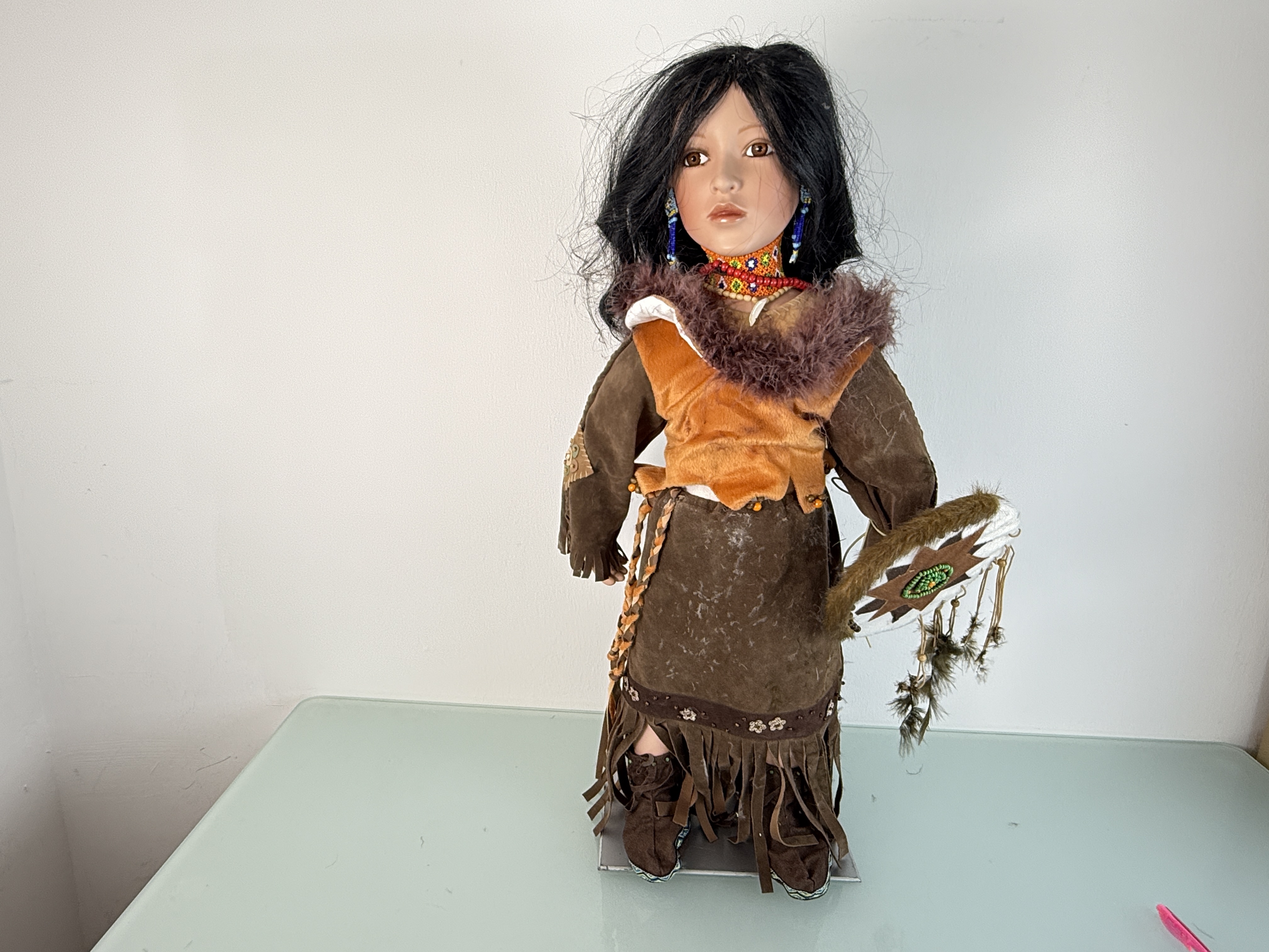 Künstlerpuppe Sammler Porzellan Puppe 70 cm. Top Zustand. 