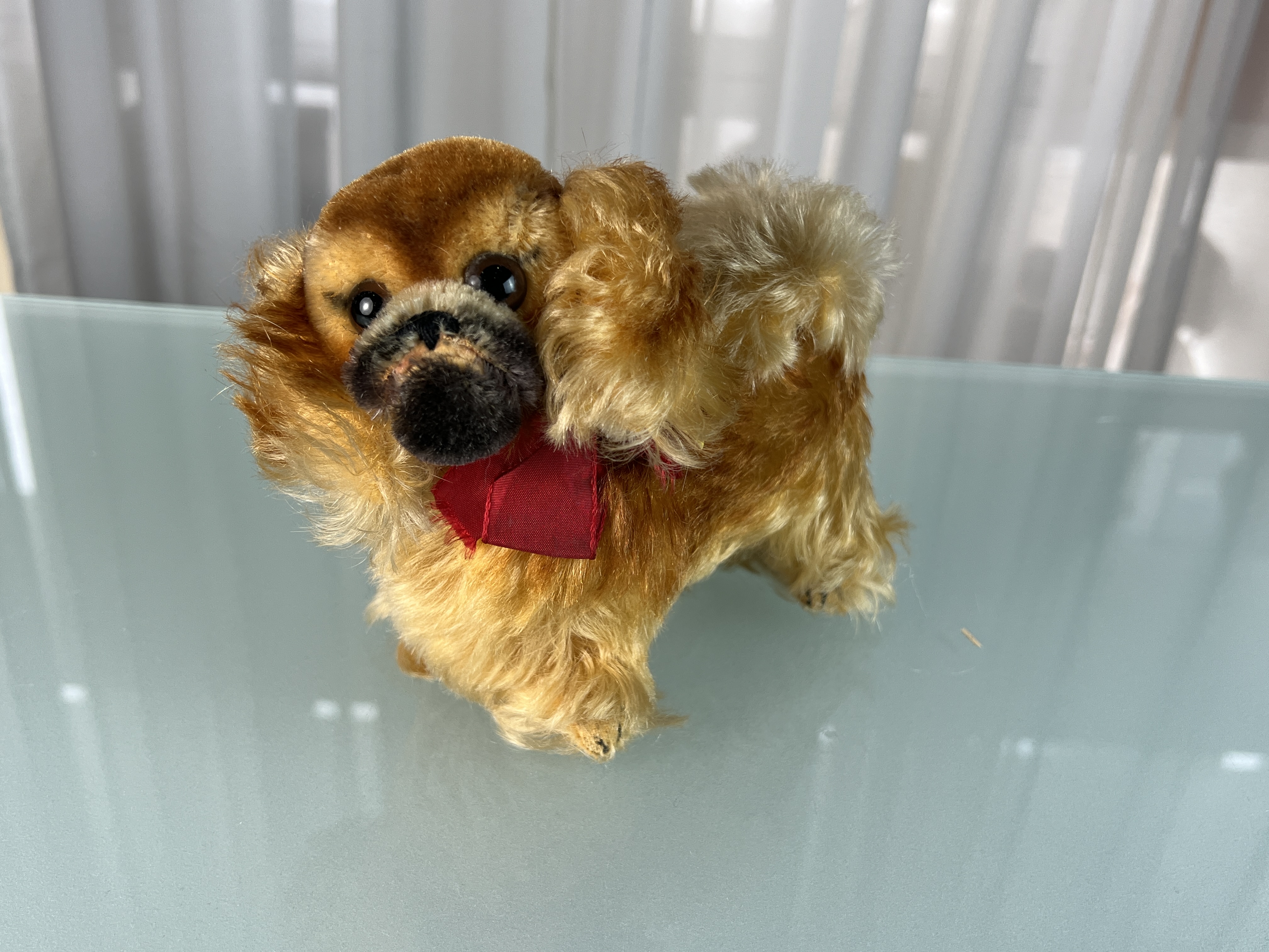 Steiff Tier Hund Pekinese Peky 14 cm. Top Zustand 