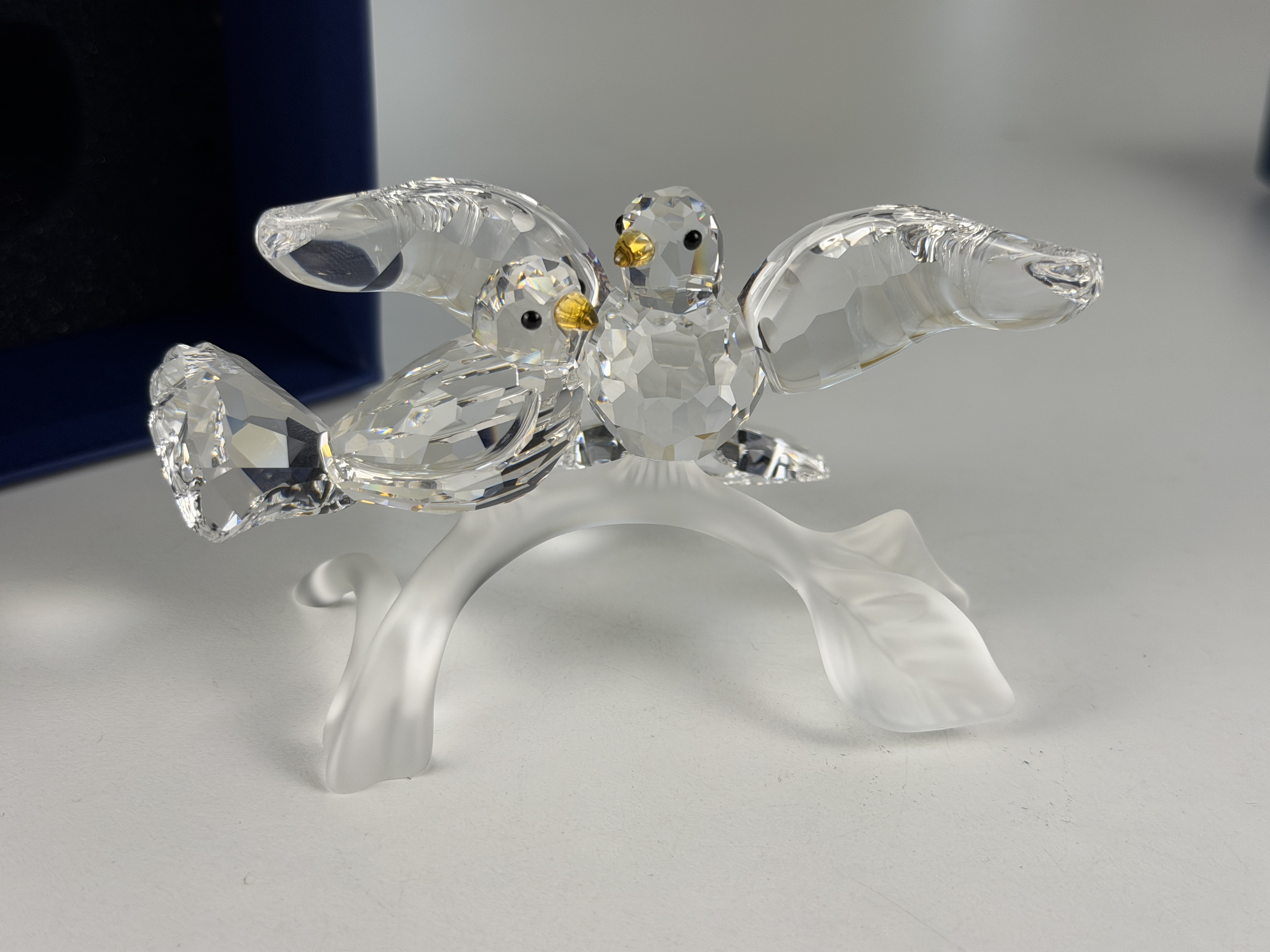 Swarovski Figur 657378 Turteltauben 10,5 cm Kiste Zertifikat Top Zustand