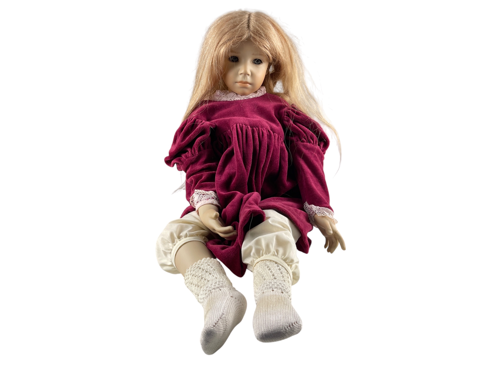 Ei Özdemir Künstlerpuppe Porzellan Puppe 75 cm. Finger Defekt - geklebt 