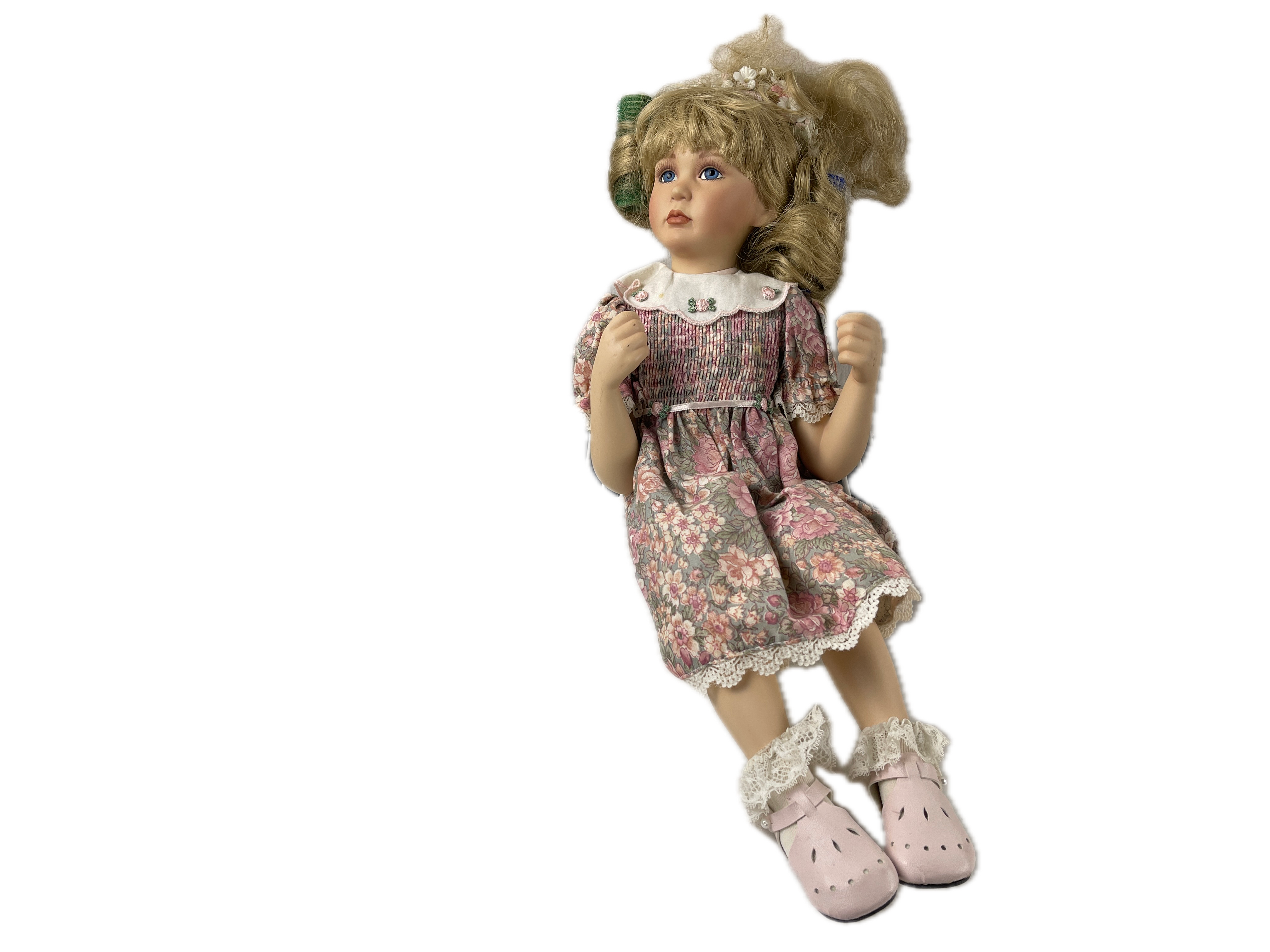 Pamela Phillips Künstlerpuppe Sammler Porzellan Puppe 37 cm. Guter Zustand  